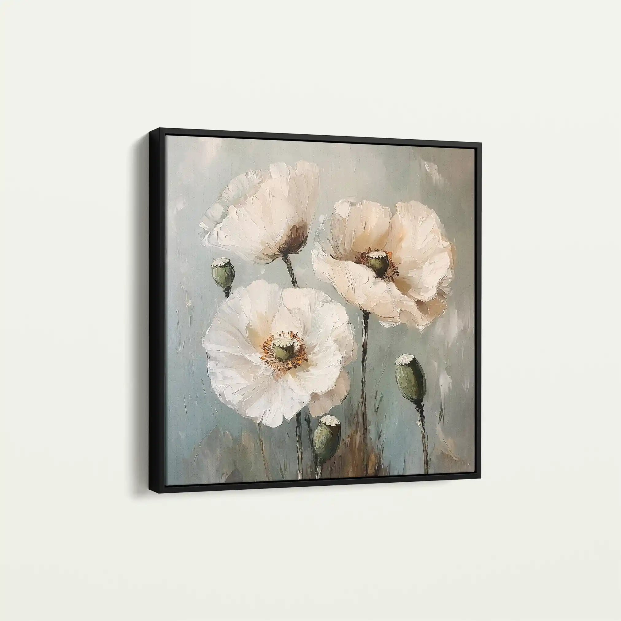 Floral Canvas Wall Art WAD1275-F 80 x 80 cm / Stretched on hidden frame