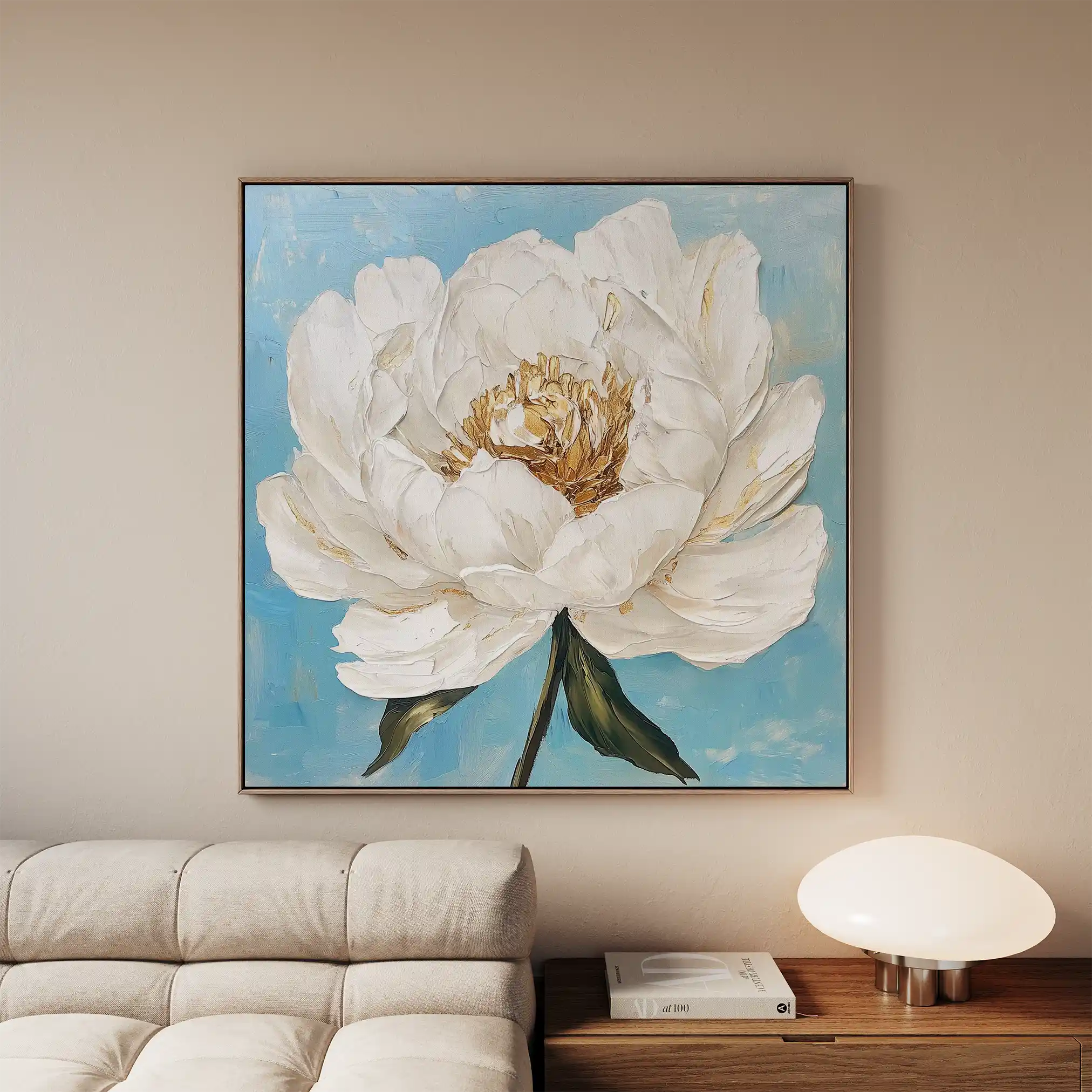 Floral Canvas Wall Art WAD1277-F 80 x 80 cm / Stretched on hidden frame