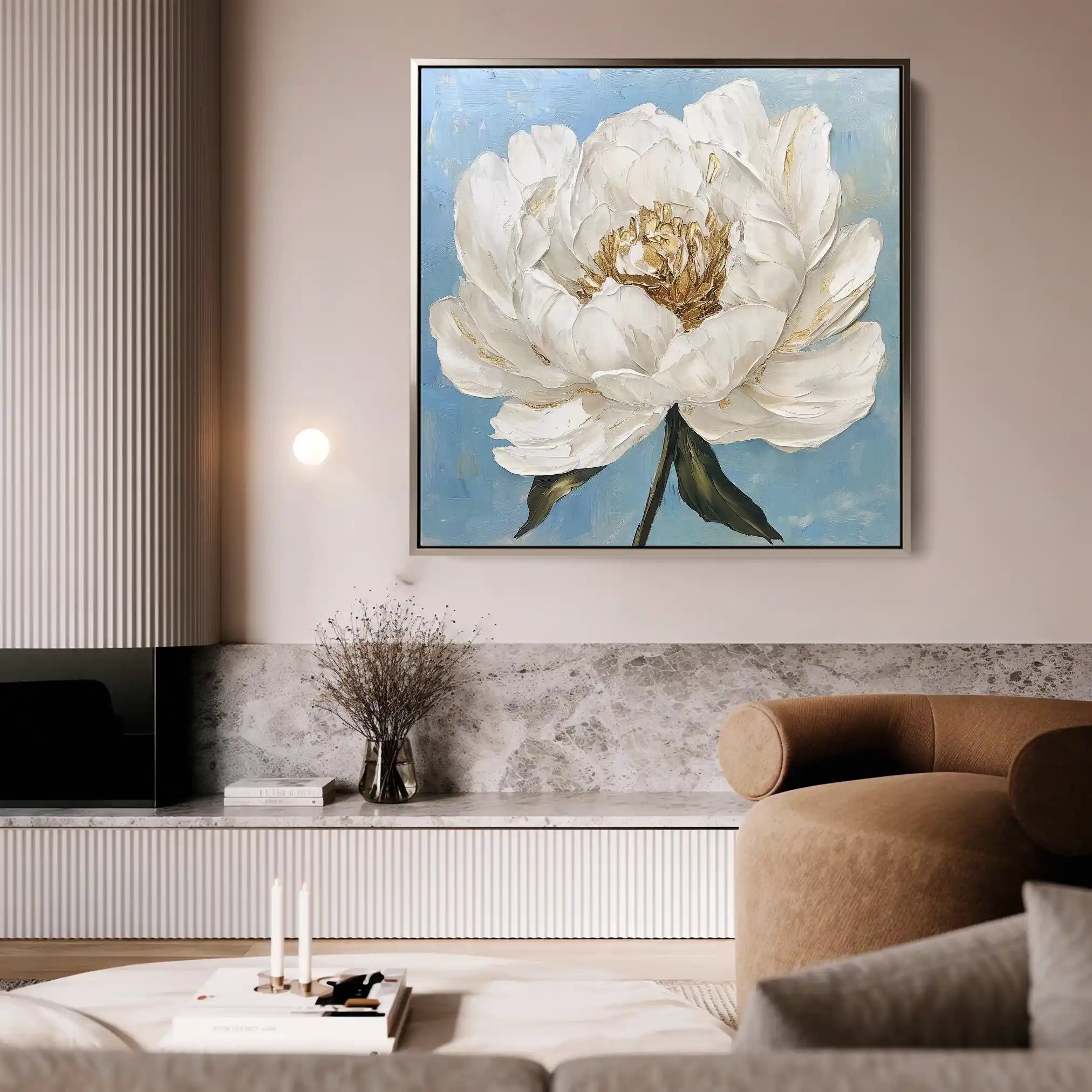Floral Canvas Wall Art WAD1277-F 80 x 80 cm / Stretched on hidden frame