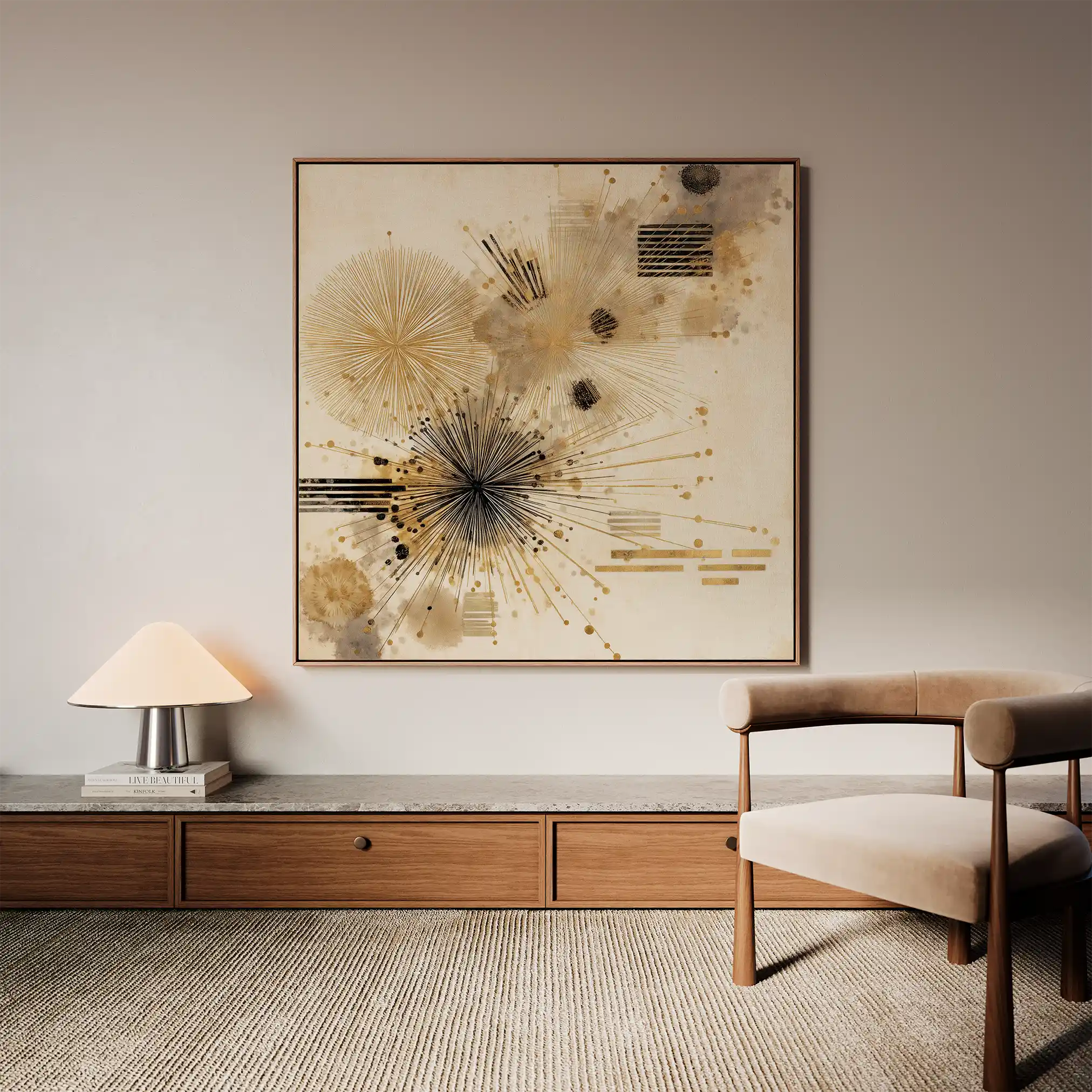 Abstract 1278 Canvas Art 60 x 60 cm / Stretched on hidden frame