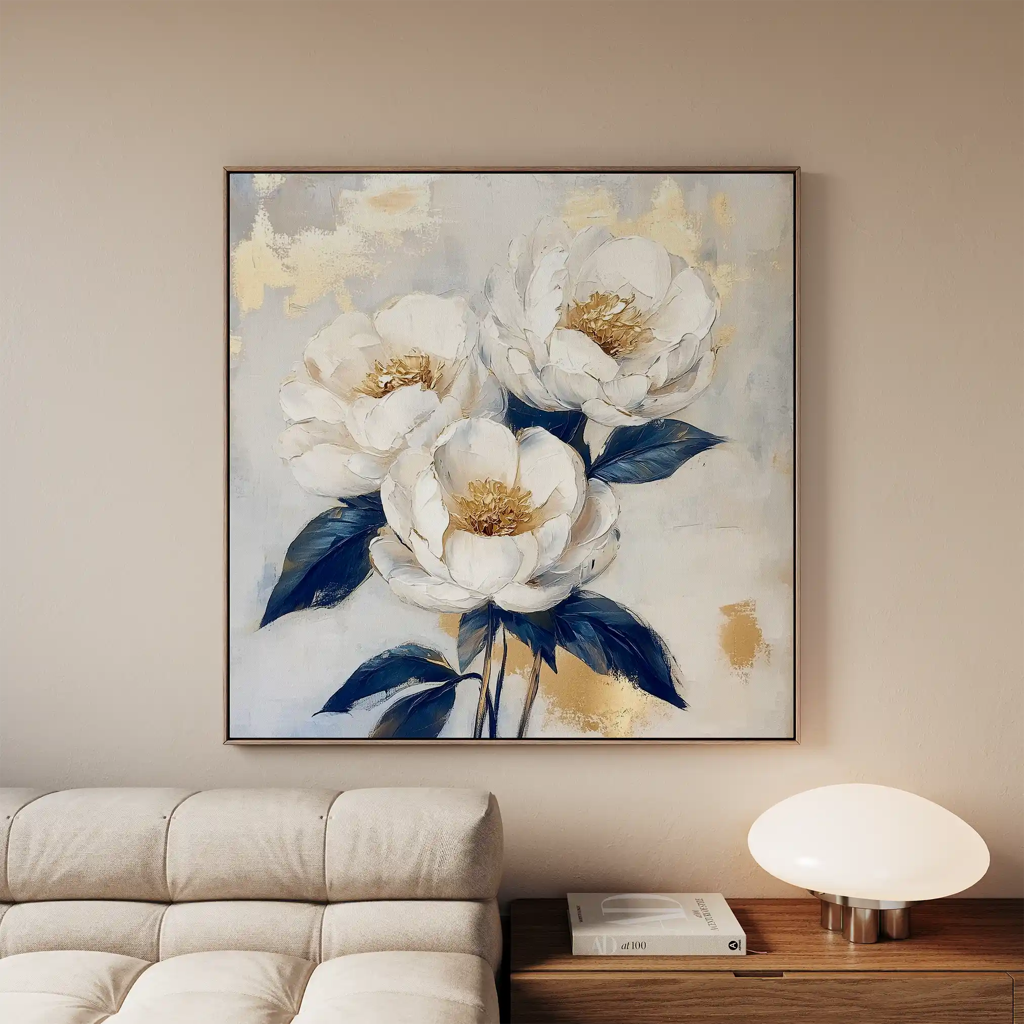 Floral Canvas Wall Art WAD1278-F 80 x 80 cm / Stretched on hidden frame