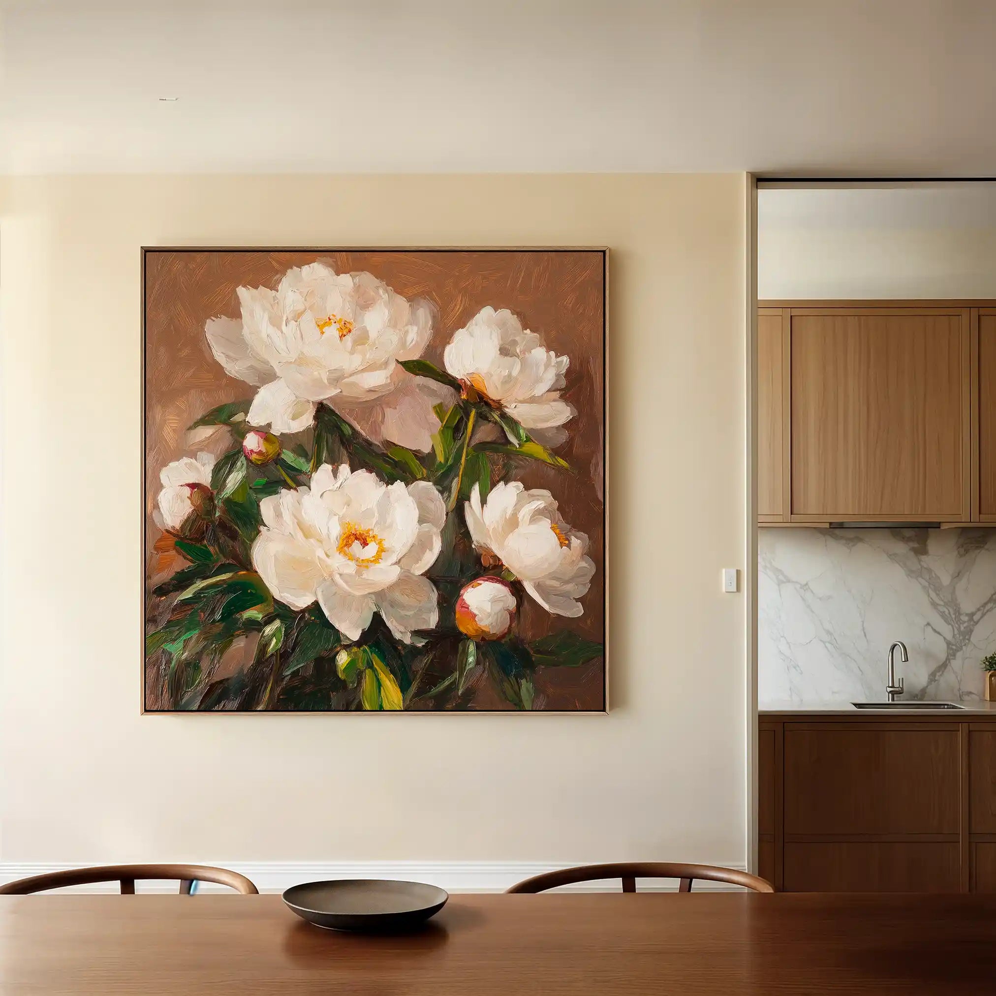 Floral Canvas Wall Art WAD1279-F 80 x 80 cm / Stretched on hidden frame