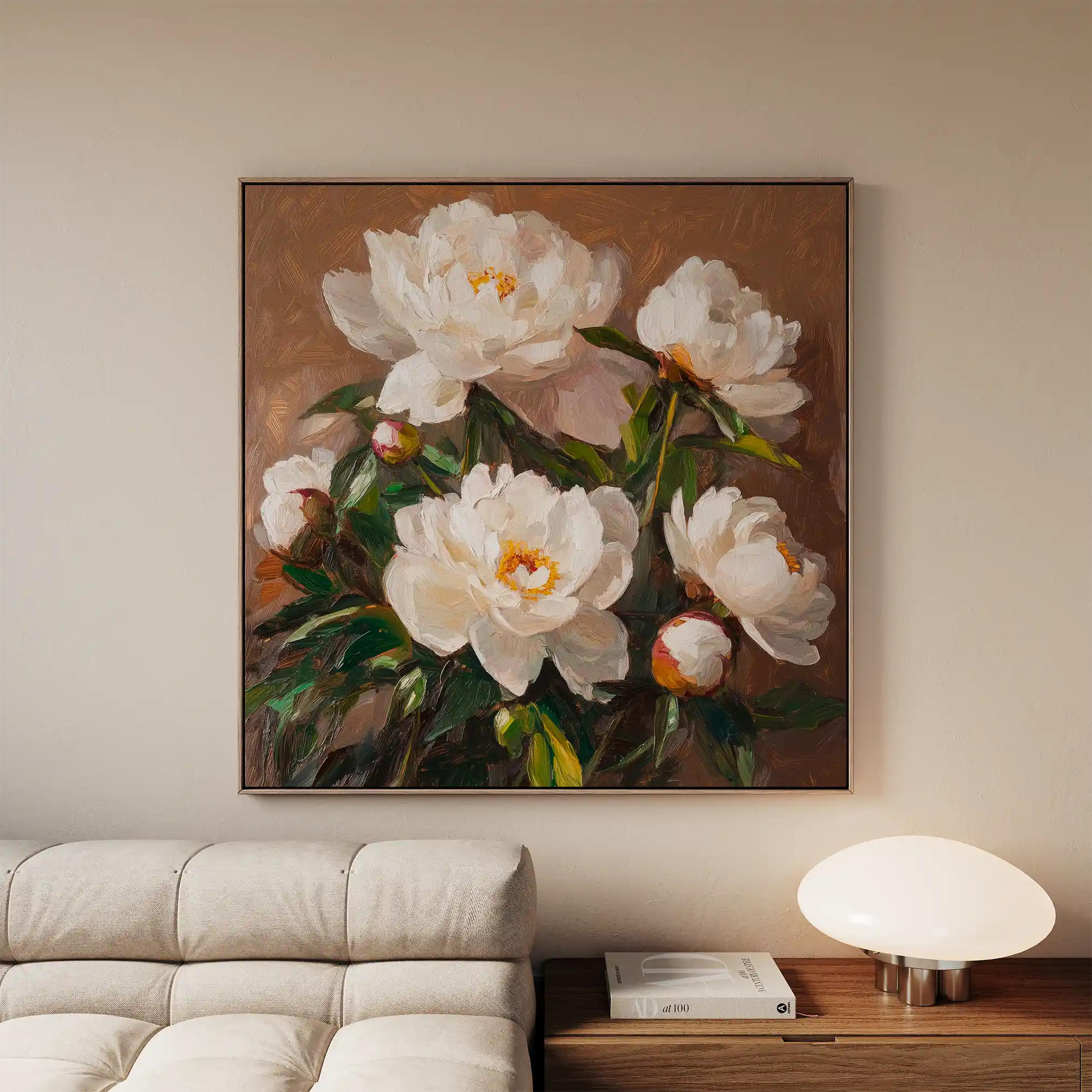 Floral Canvas Wall Art WAD1279-F 80 x 80 cm / Stretched on hidden frame