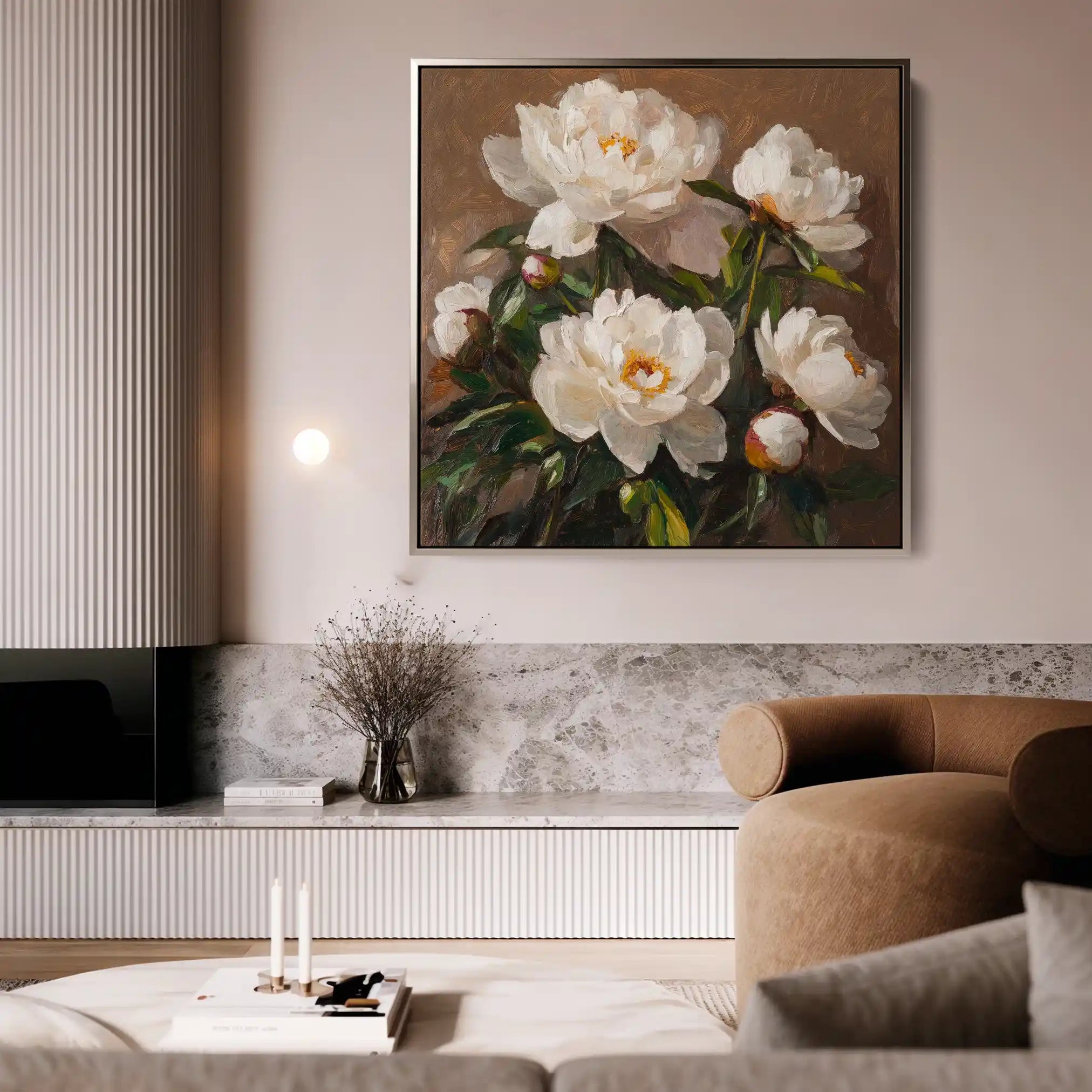 Floral Canvas Wall Art WAD1279-F 80 x 80 cm / Stretched on hidden frame