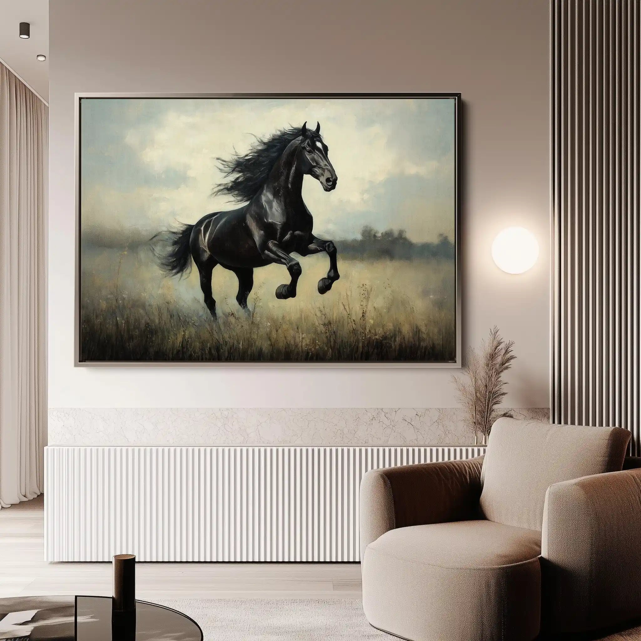 Horses 128 Canvas Art 90 x 60 cm / Stretched on hidden frame