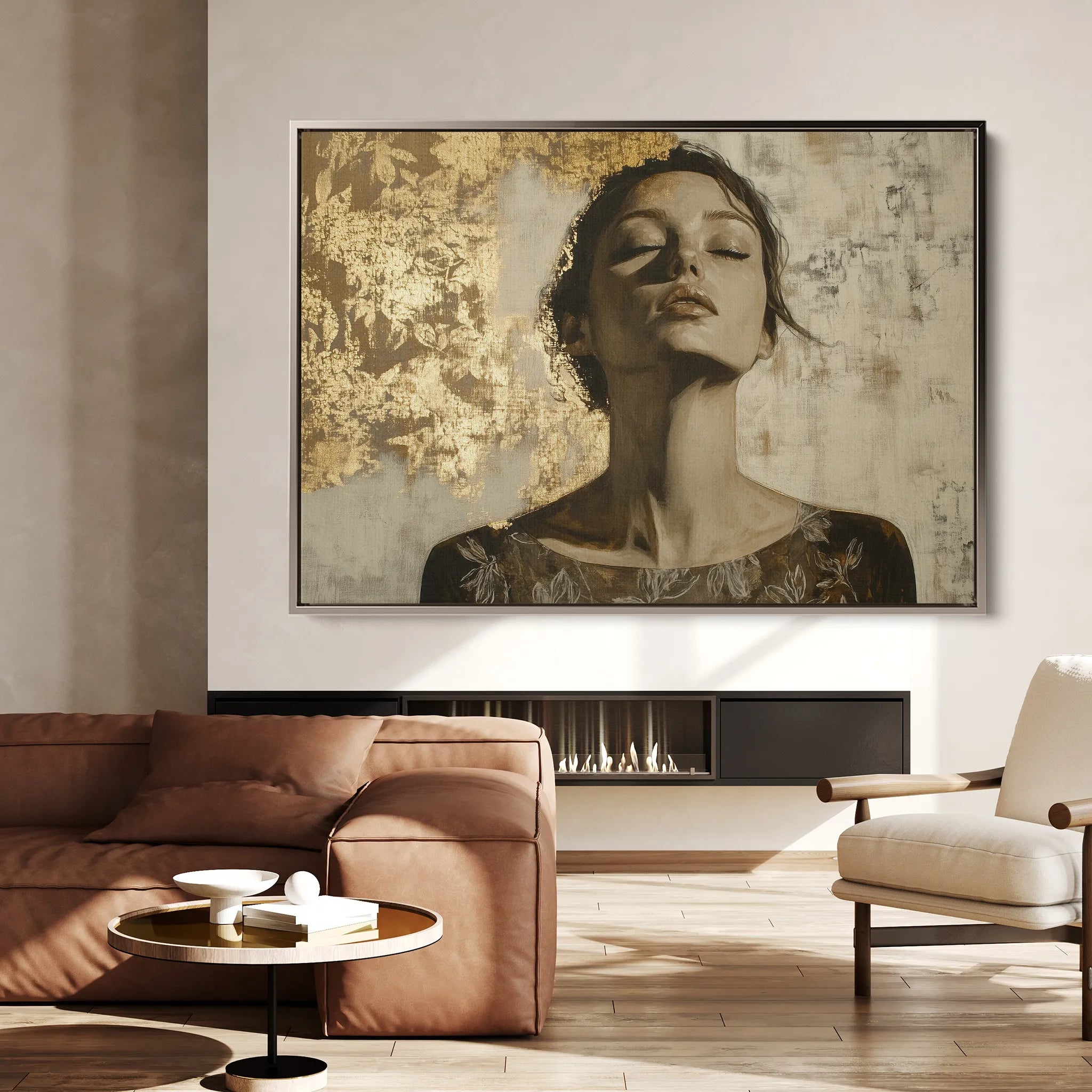 Portrait Canvas Wall Art WAD128-P 90 x 60 cm / Stretched on hidden frame