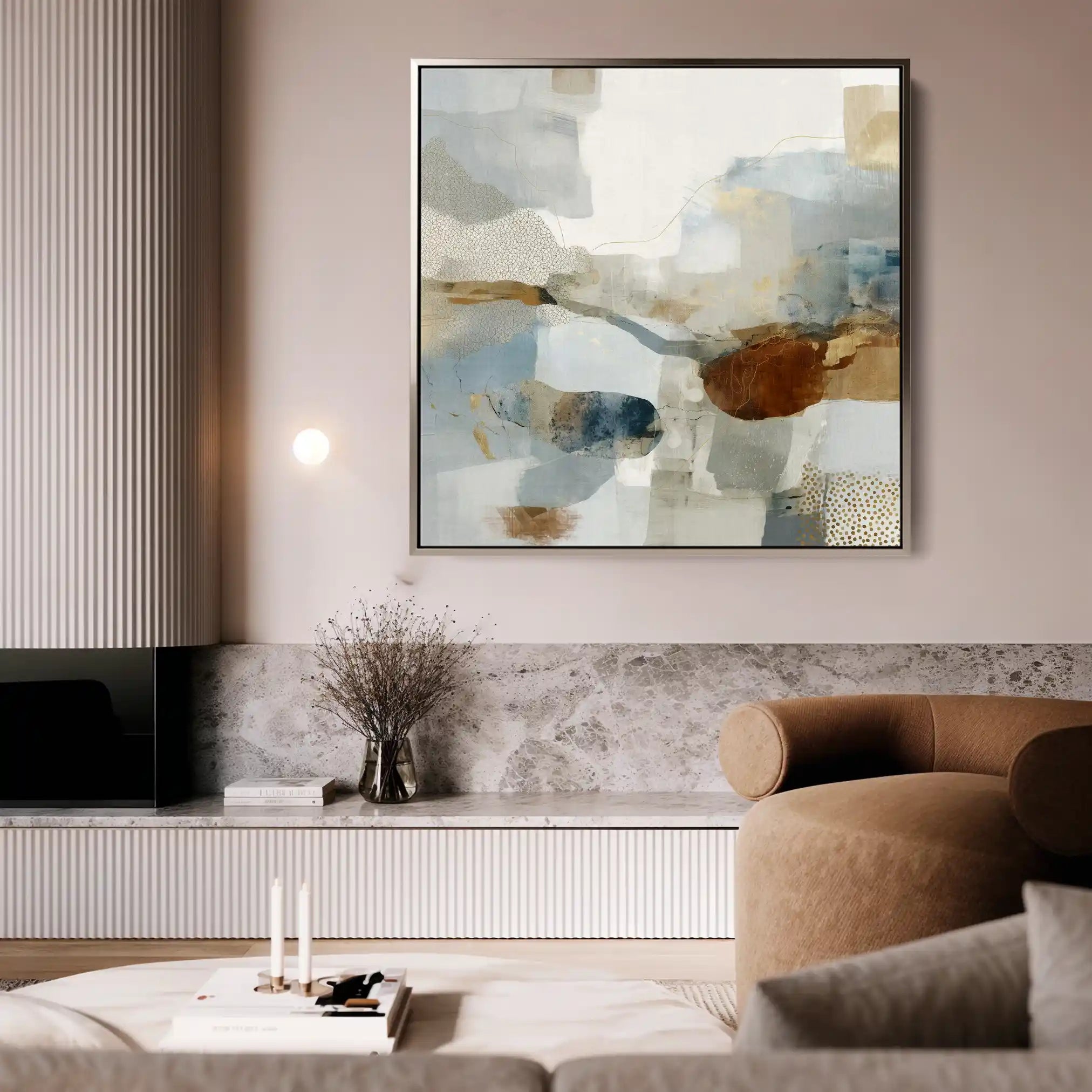 Abstract 1280 Canvas Art 60 x 60 cm / Stretched on hidden frame