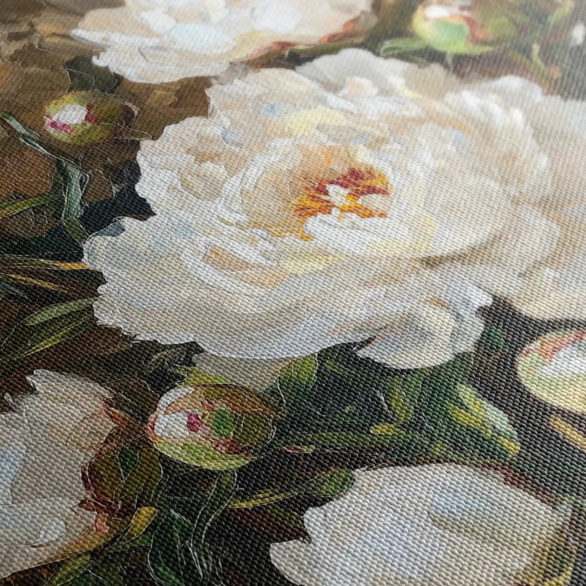 Floral Canvas Wall Art WAD1280-F 80 x 80 cm / Stretched on hidden frame