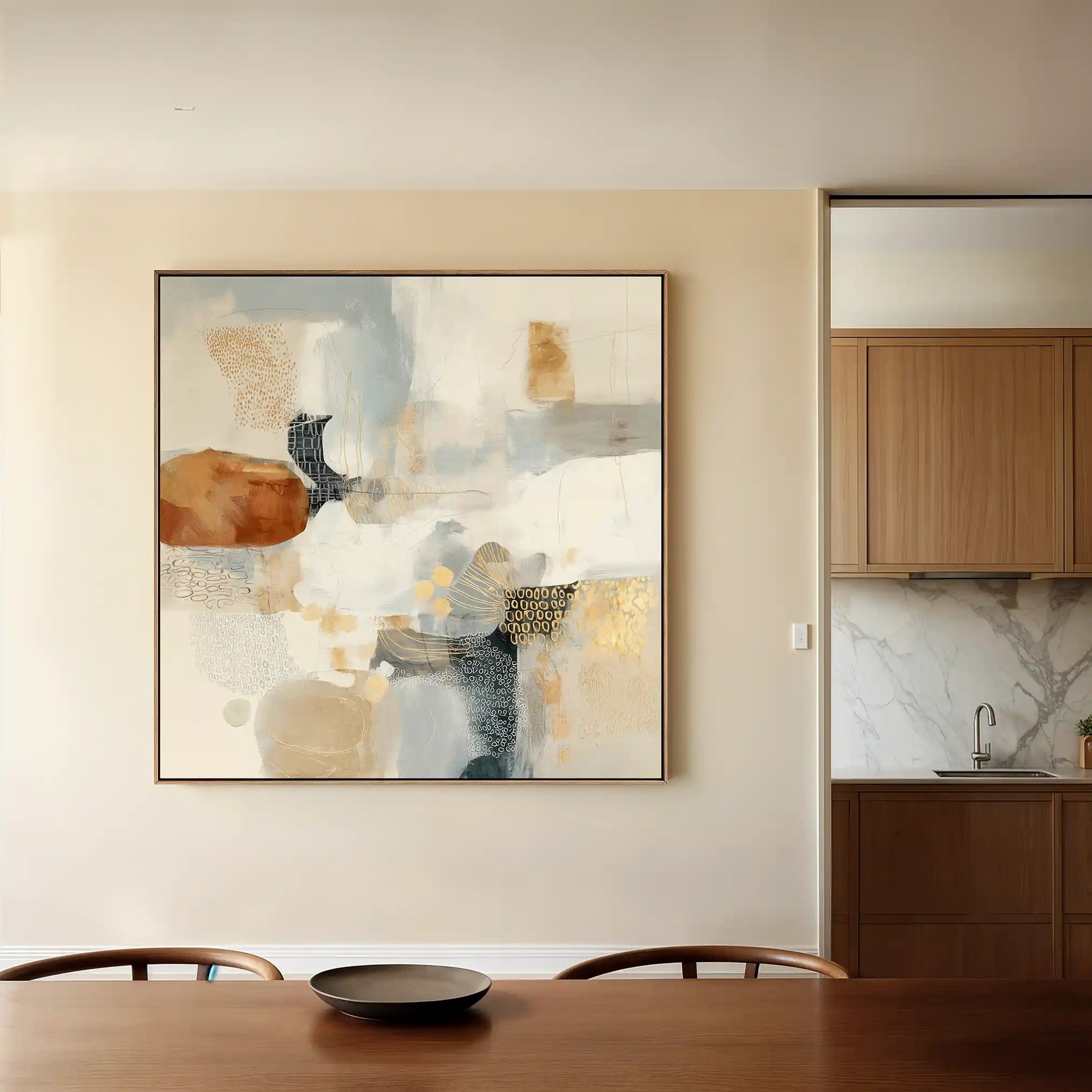 Abstract 1281 Canvas Art 60 x 60 cm / Stretched on hidden frame
