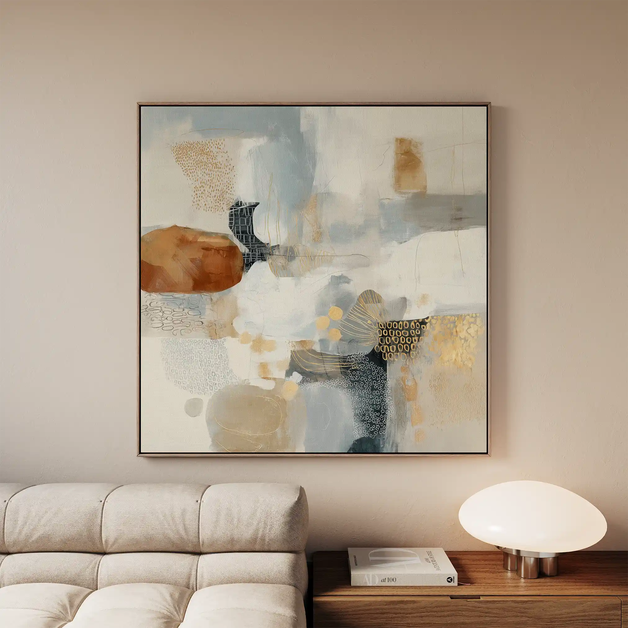 Abstract 1281 Canvas Art 60 x 60 cm / Stretched on hidden frame