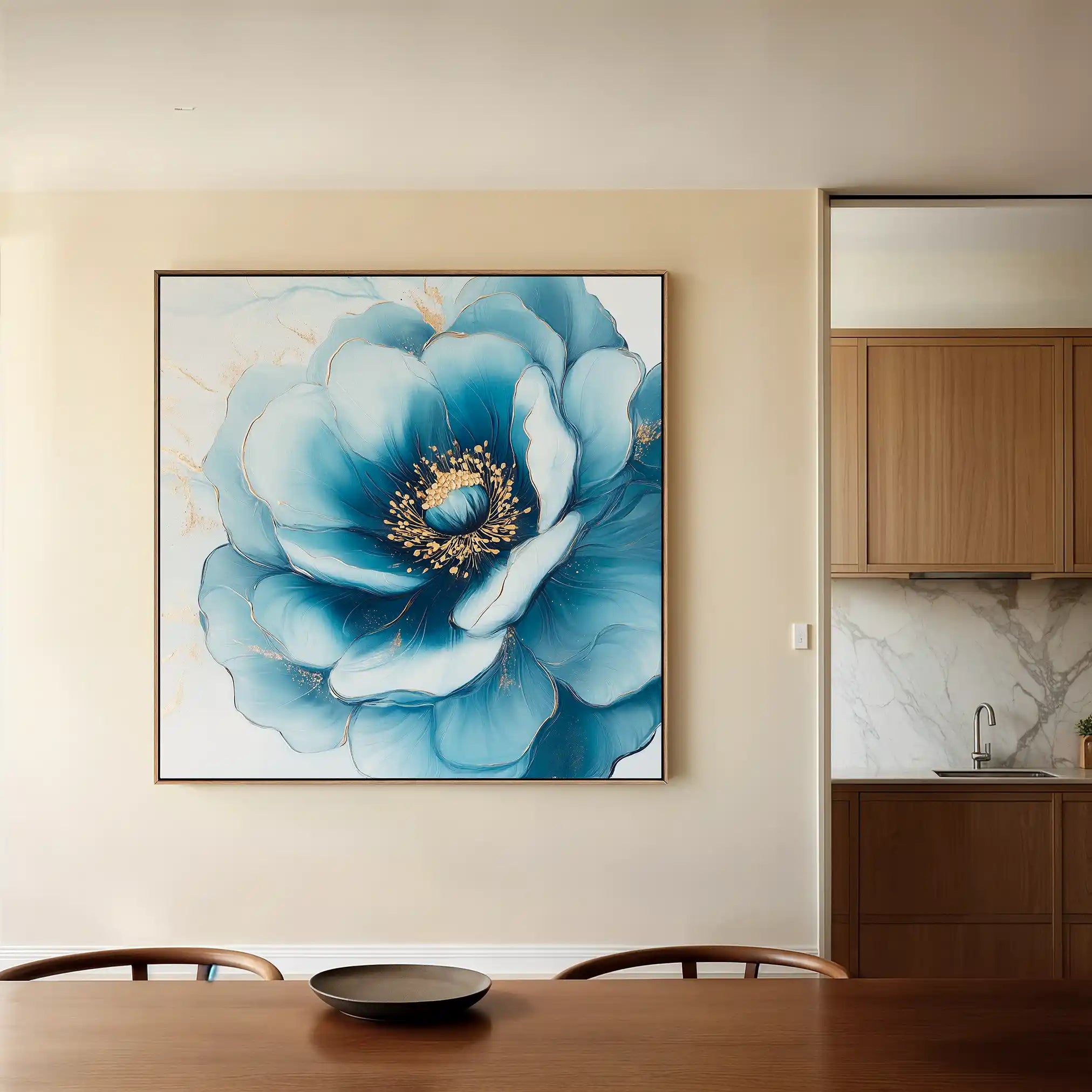 Floral Canvas Wall Art WAD1281-F 80 x 80 cm / Stretched on hidden frame