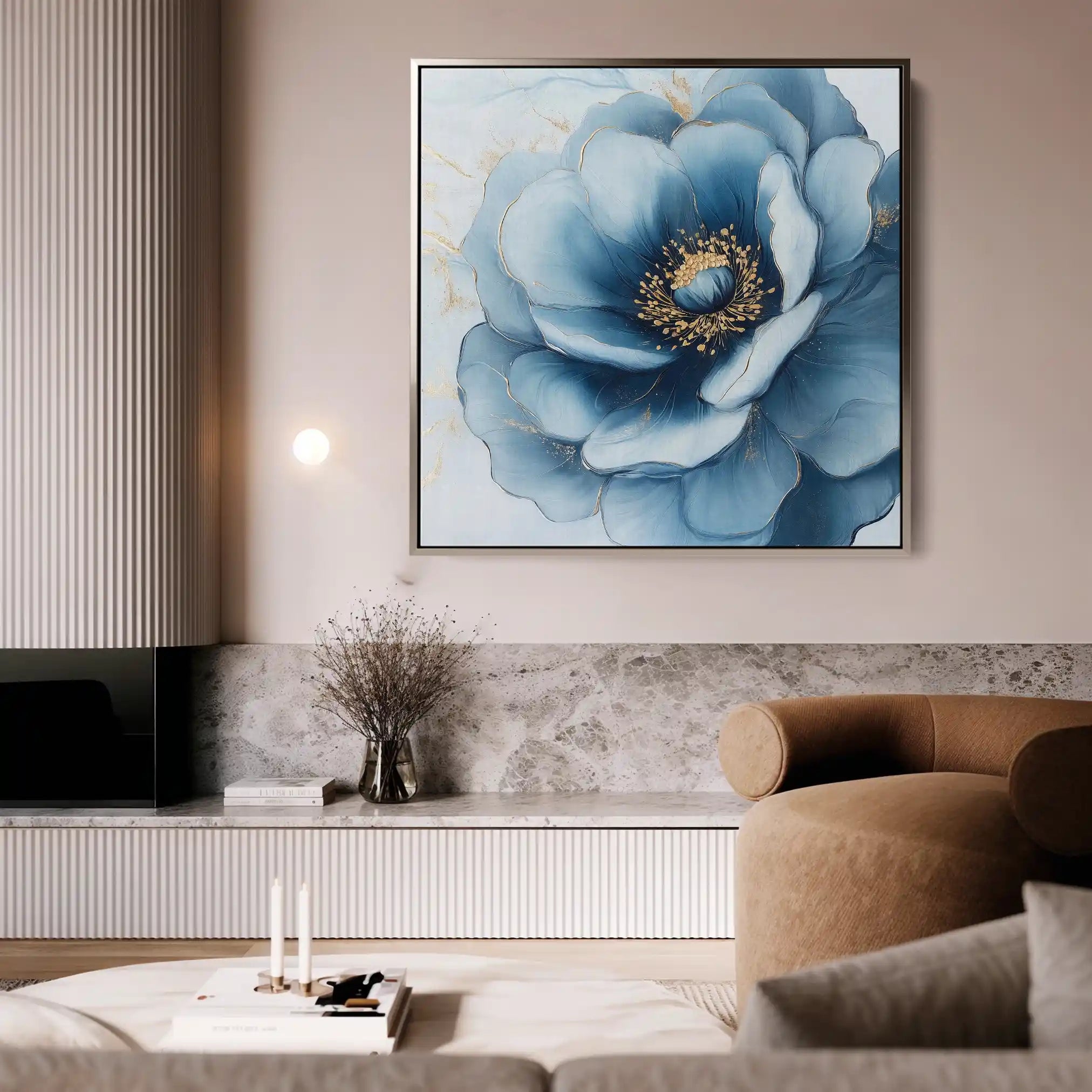 Floral Canvas Wall Art WAD1281-F 80 x 80 cm / Stretched on hidden frame
