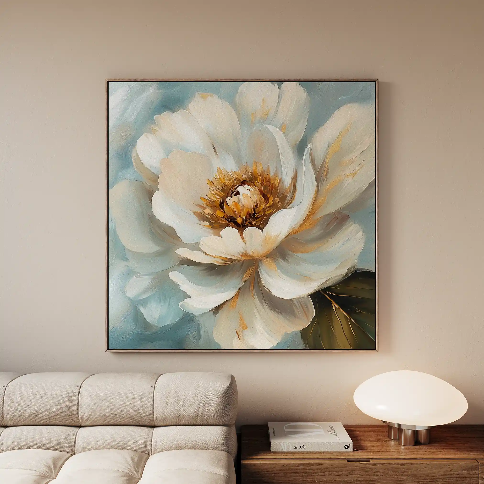 Floral Canvas Wall Art WAD1282-F 80 x 80 cm / Stretched on hidden frame