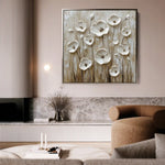 Floral Canvas Wall Art WAD1286-F 80 x 80 cm / Stretched on hidden frame