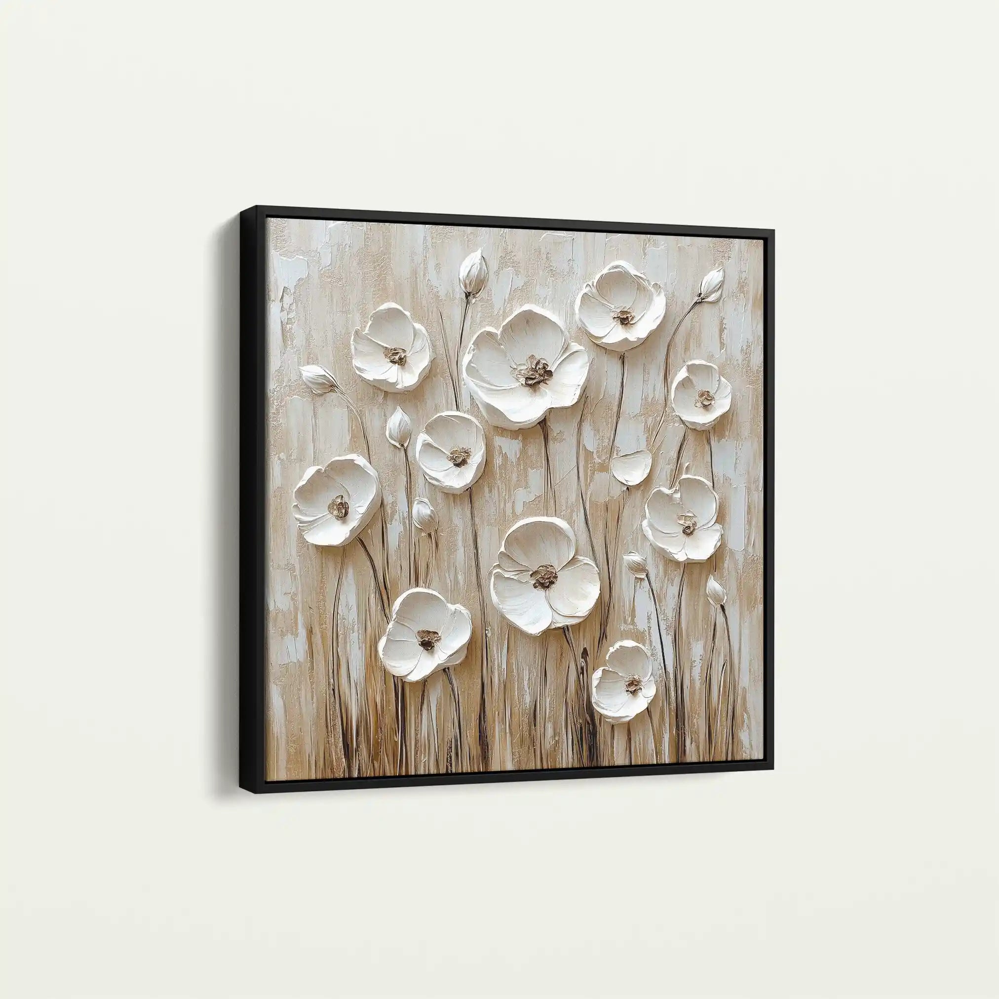 Floral Canvas Wall Art WAD1286-F 80 x 80 cm / Stretched on hidden frame
