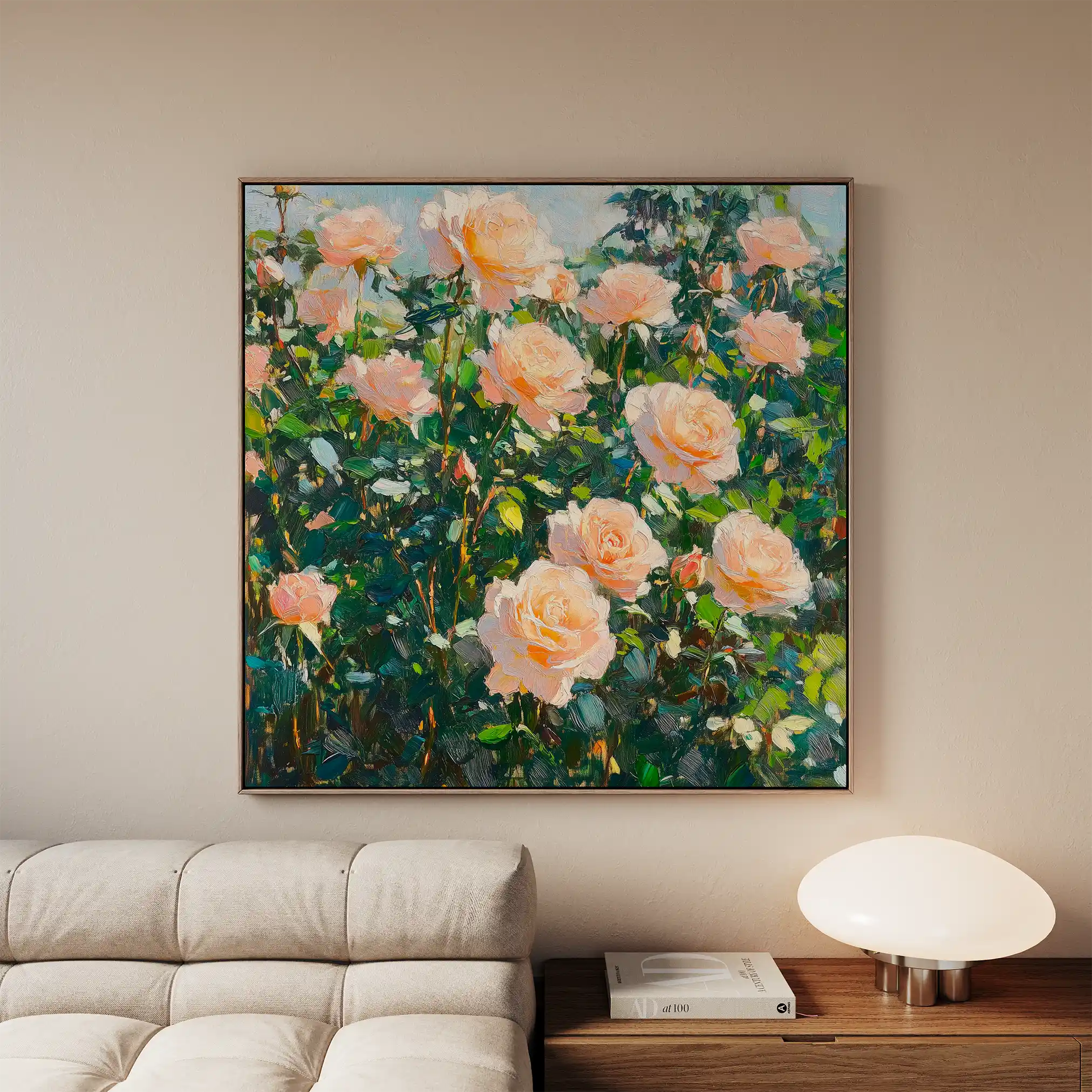 Floral Canvas Wall Art WAD1287-F 80 x 80 cm / Stretched on hidden frame