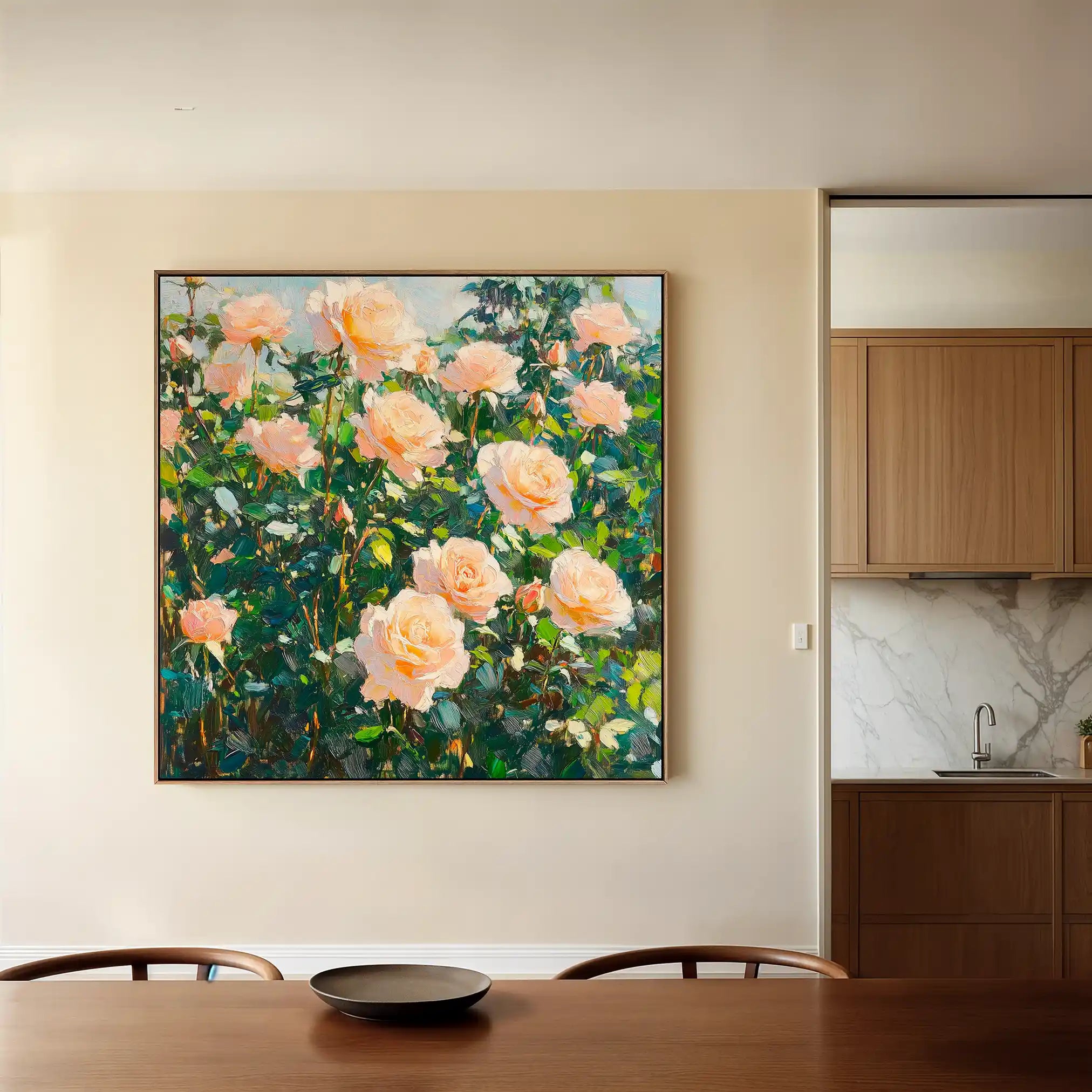 Floral Canvas Wall Art WAD1287-F 80 x 80 cm / Stretched on hidden frame