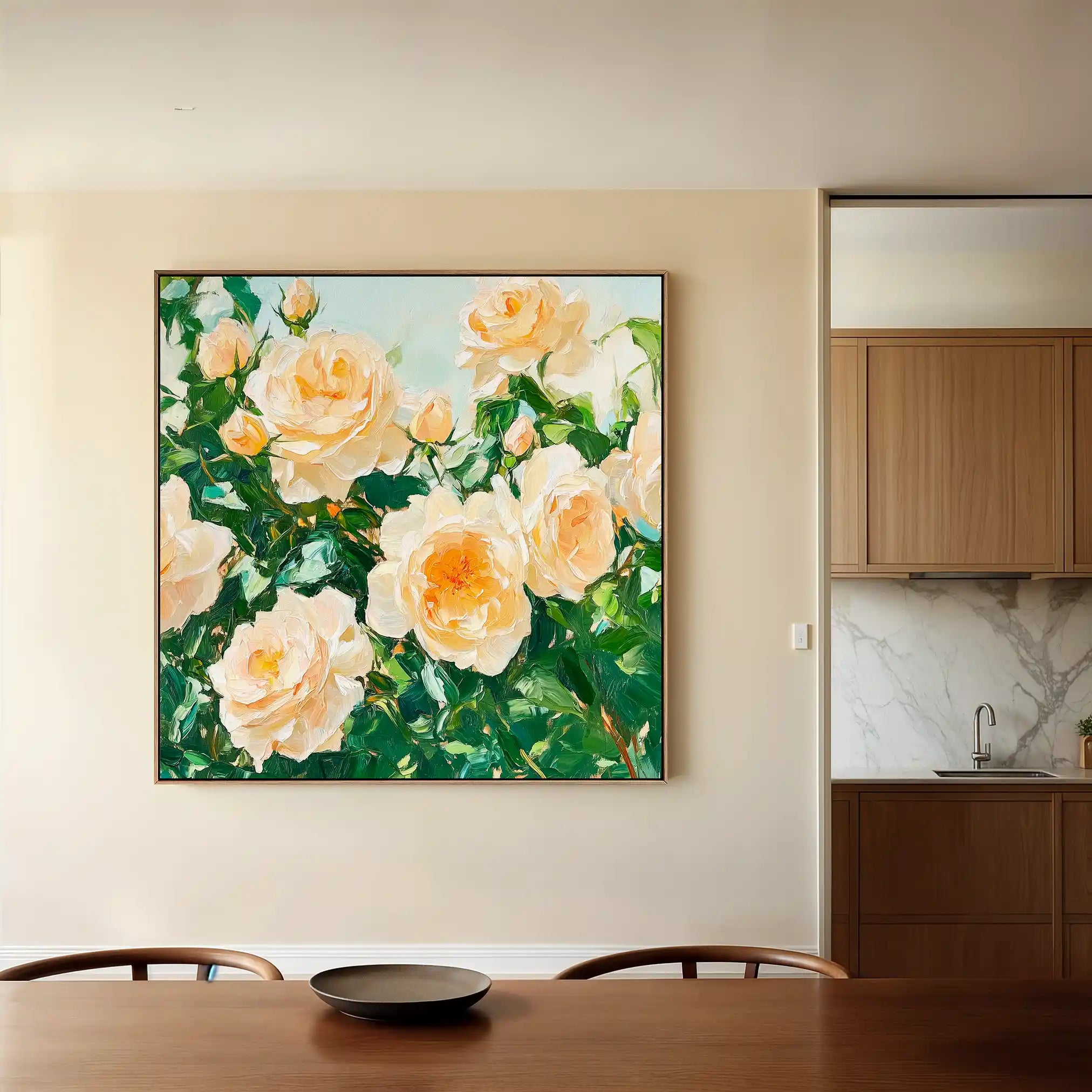 Floral Canvas Wall Art WAD1288-F 80 x 80 cm / Stretched on hidden frame