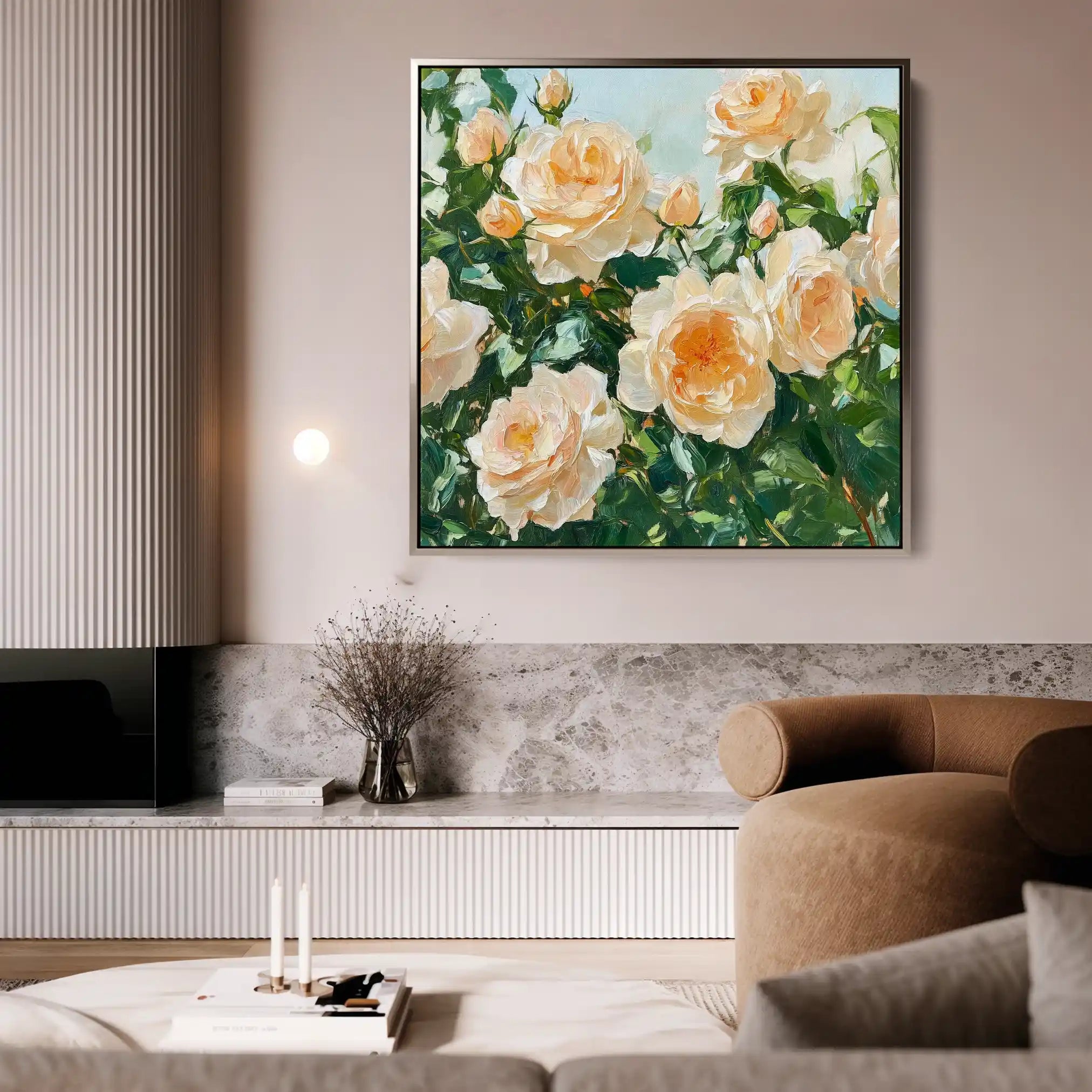 Floral Canvas Wall Art WAD1288-F 80 x 80 cm / Stretched on hidden frame