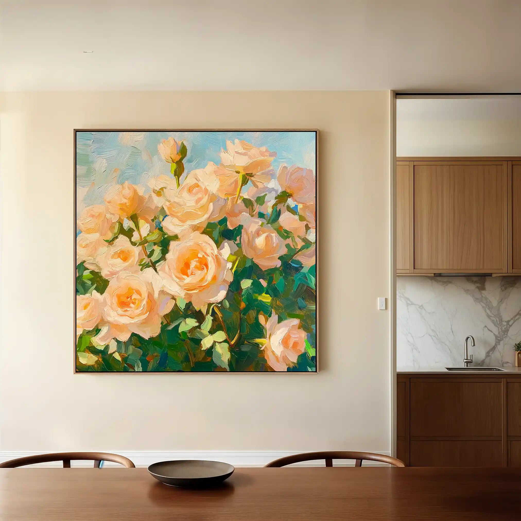 Floral Canvas Wall Art WAD1289-F 80 x 80 cm / Stretched on hidden frame