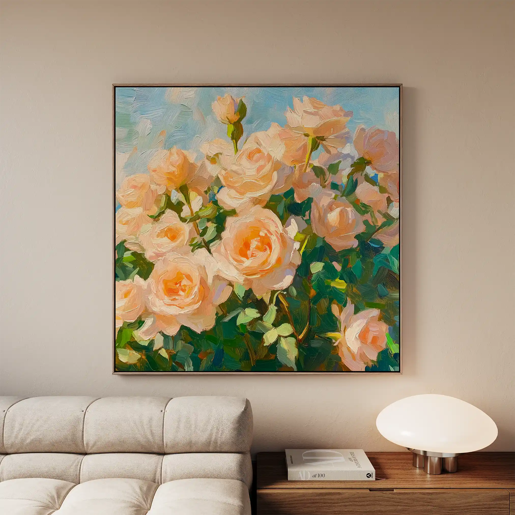 Floral Canvas Wall Art WAD1289-F 80 x 80 cm / Stretched on hidden frame