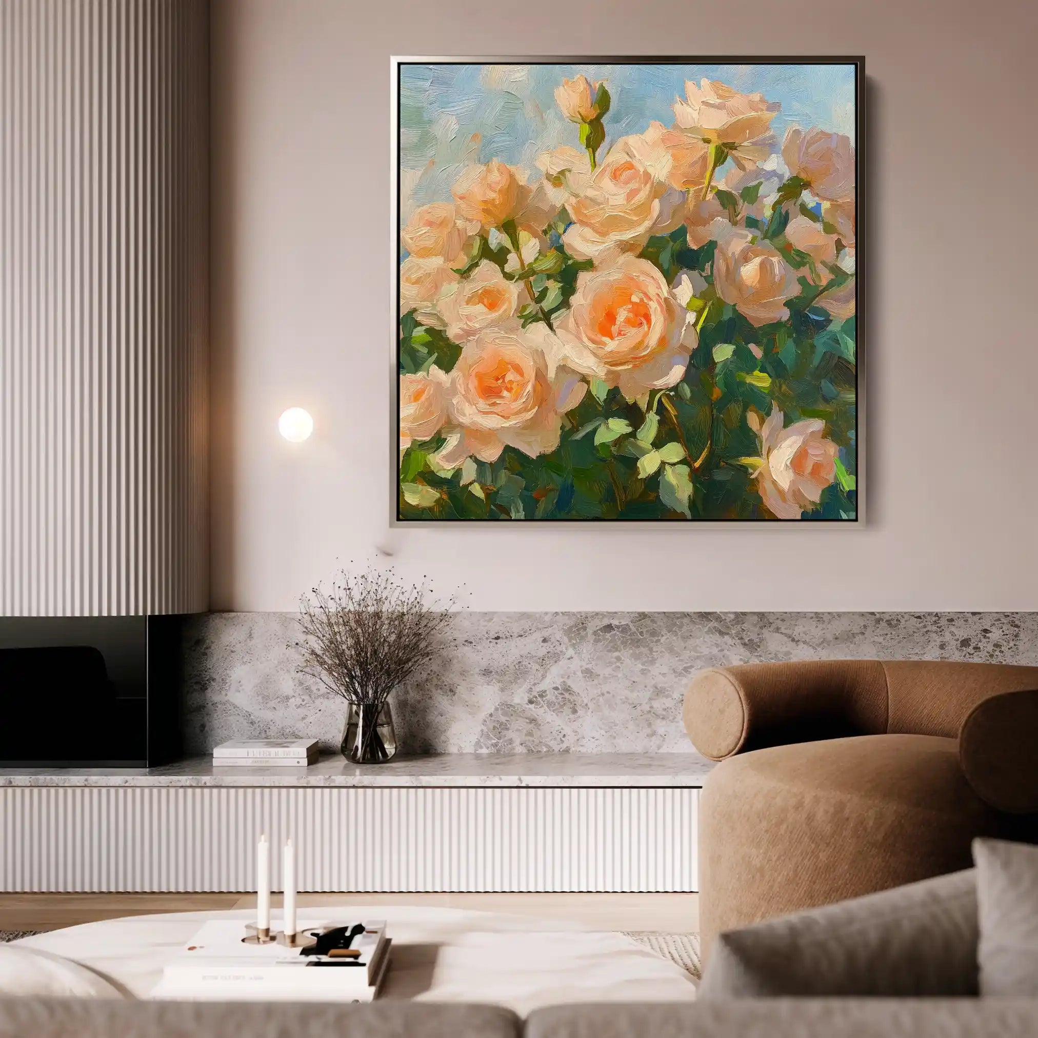 Floral Canvas Wall Art WAD1289-F 80 x 80 cm / Stretched on hidden frame