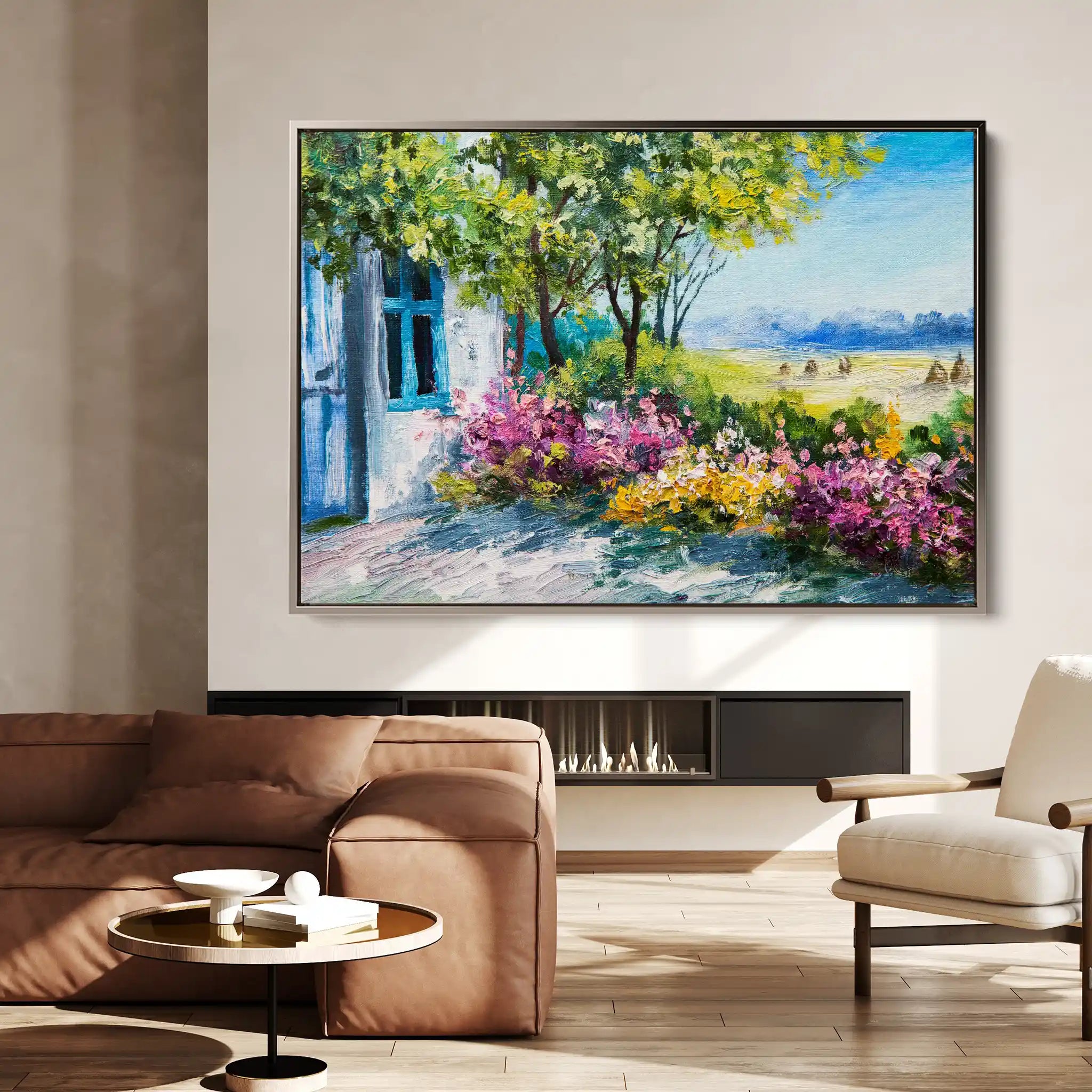 Landscape 129 Canvas Art 90 x 60 cm / Stretched on hidden frame