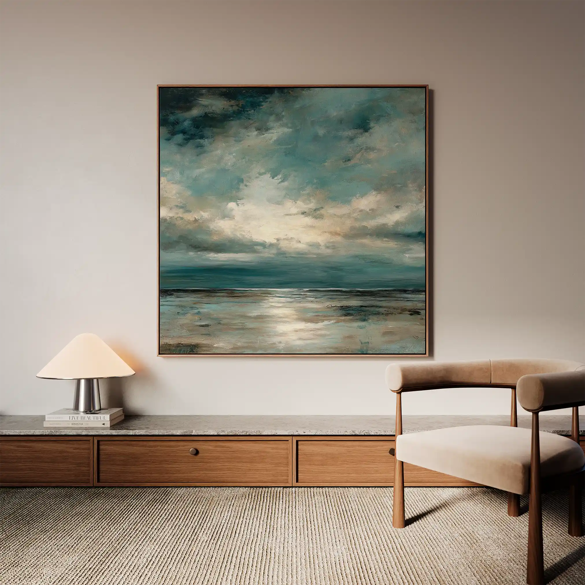 Abstract 1290 Canvas Art 60 x 60 cm / Stretched on hidden frame