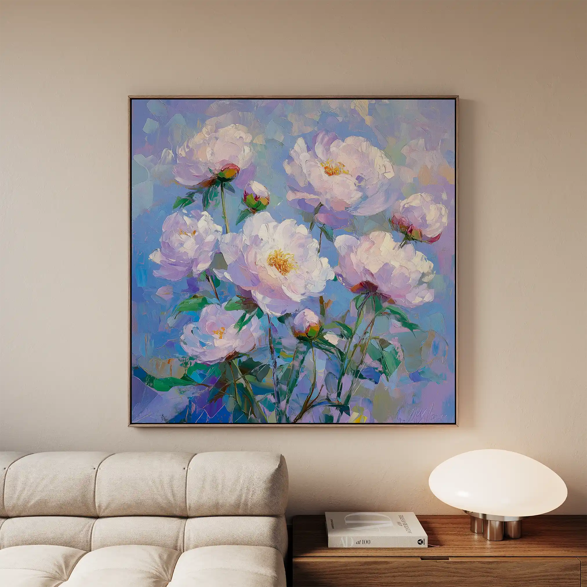 Floral Canvas Wall Art WAD1290-F 80 x 80 cm / Stretched on hidden frame