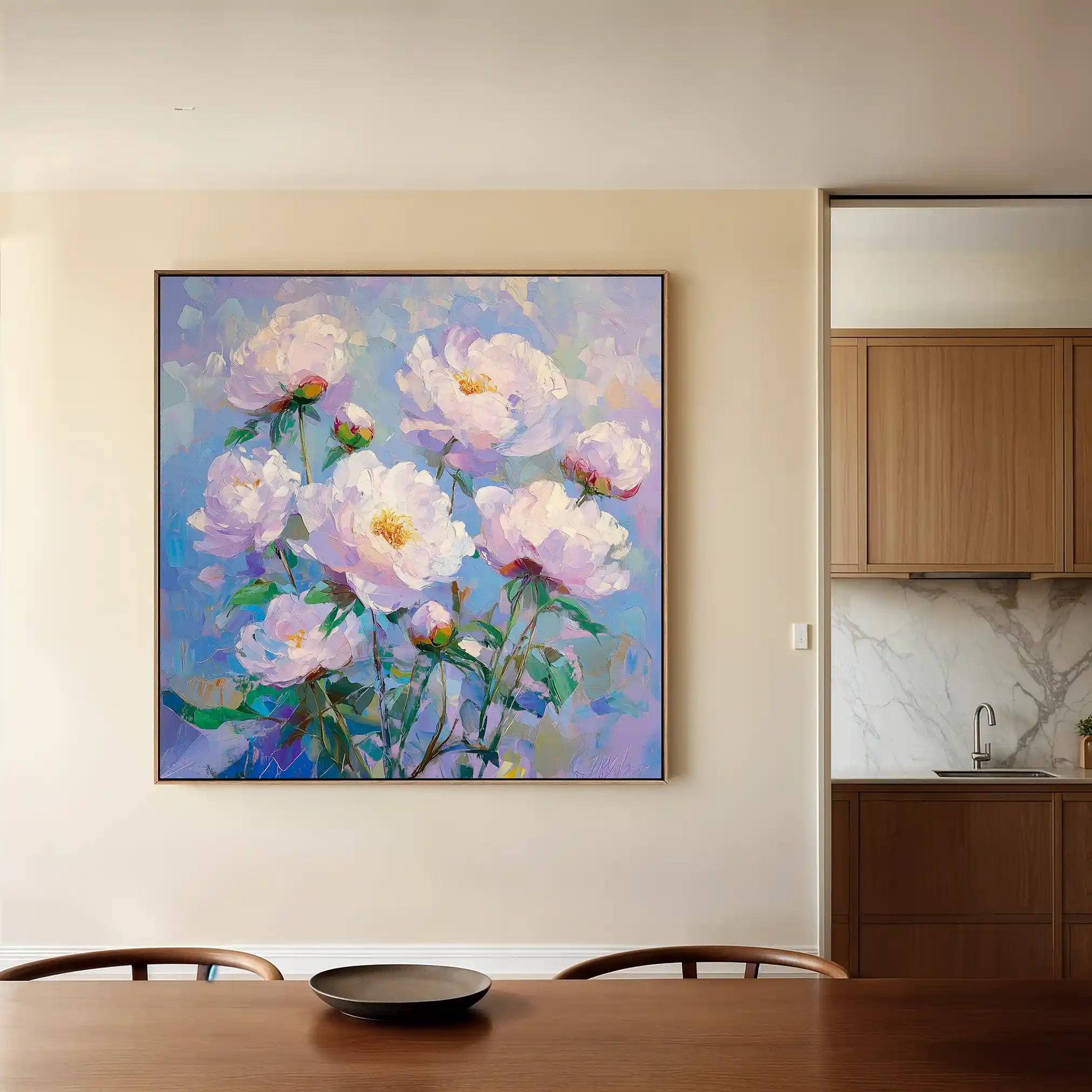 Floral Canvas Wall Art WAD1290-F 80 x 80 cm / Stretched on hidden frame