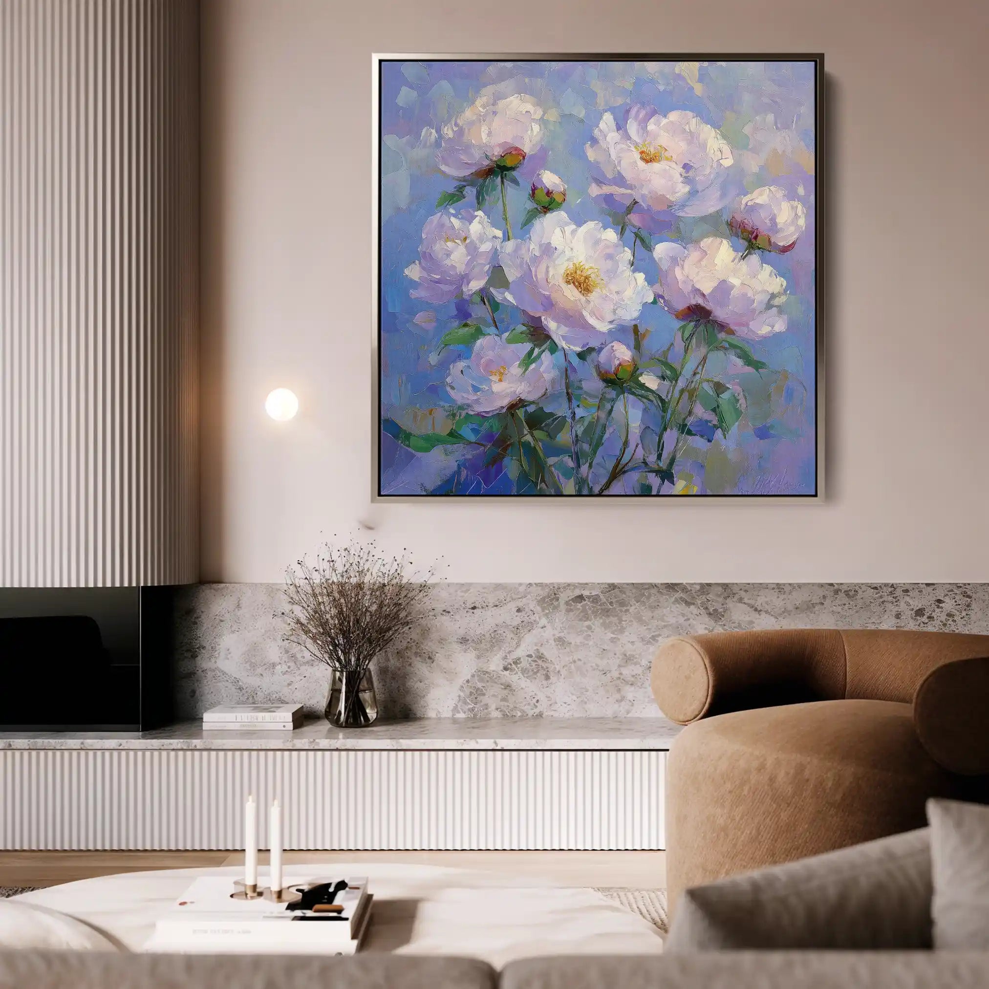 Floral Canvas Wall Art WAD1290-F 80 x 80 cm / Stretched on hidden frame