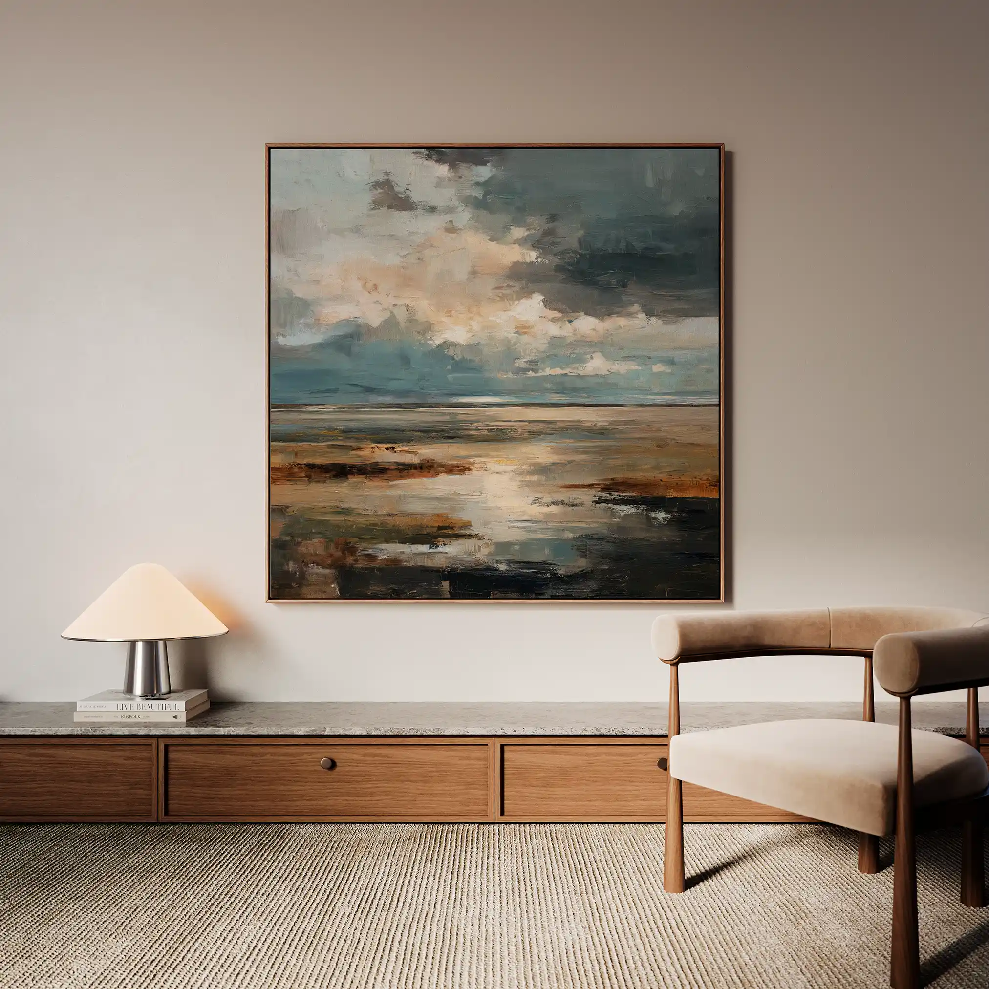 Abstract 1291 Canvas Art 60 x 60 cm / Stretched on hidden frame