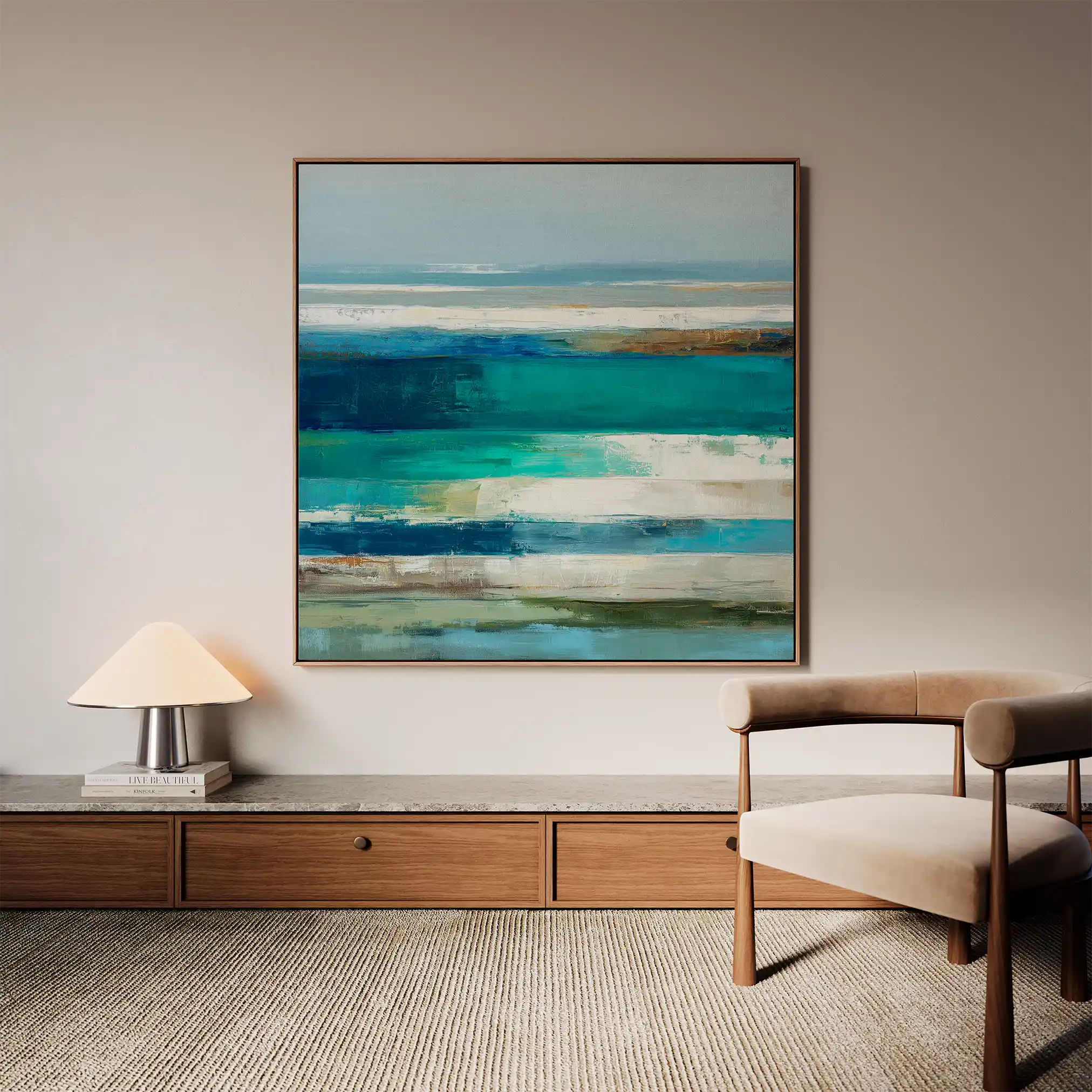 Abstract 1292 Canvas Art 60 x 60 cm / Stretched on hidden frame