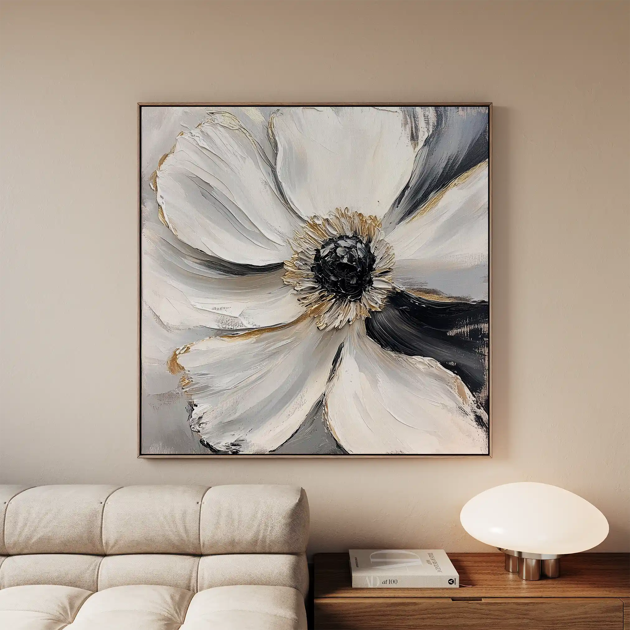 Floral Canvas Wall Art WAD1292-F 80 x 80 cm / Stretched on hidden frame