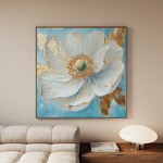 Floral Canvas Wall Art WAD1293-F 80 x 80 cm / Stretched on hidden frame