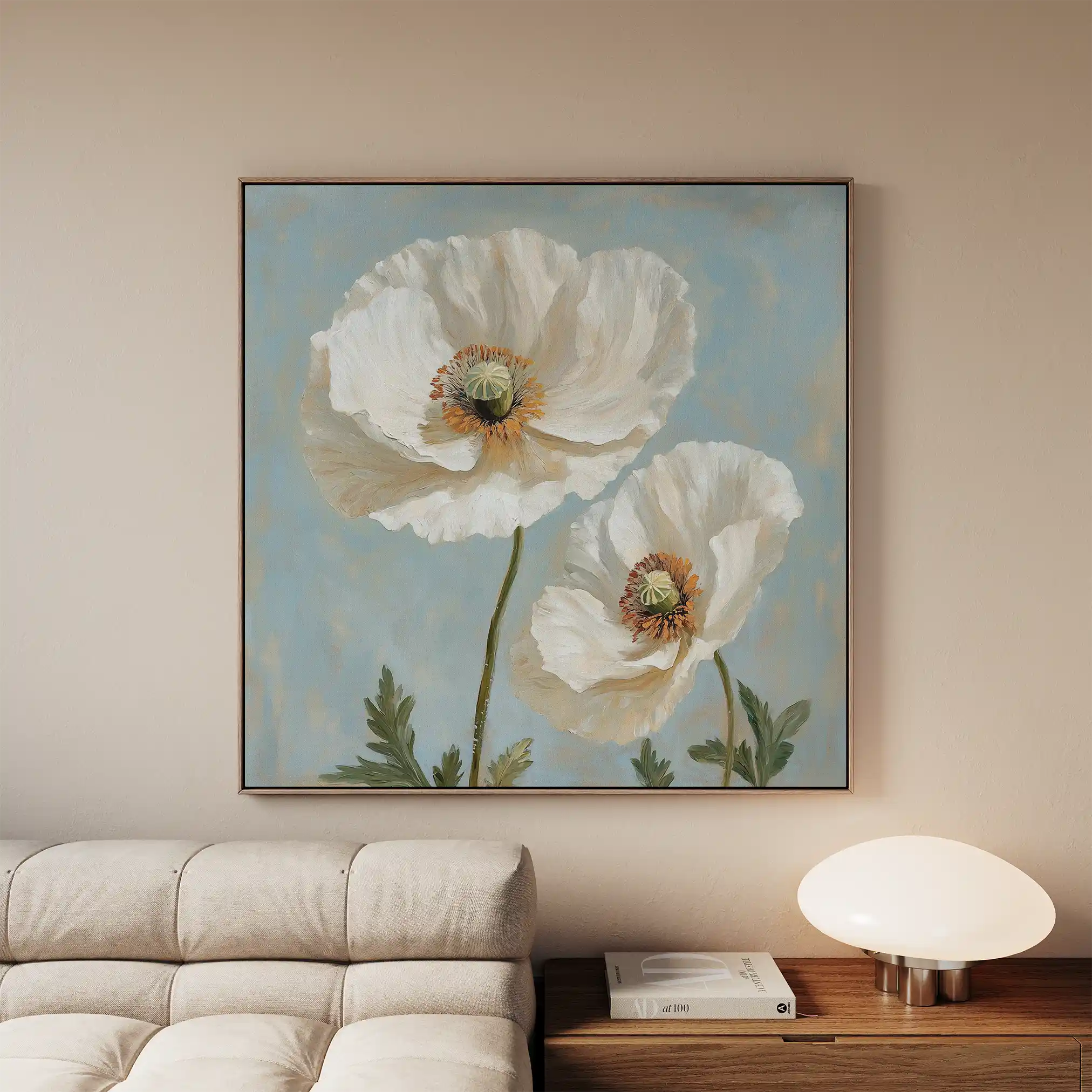 Floral Canvas Wall Art WAD1296-F 80 x 80 cm / Stretched on hidden frame