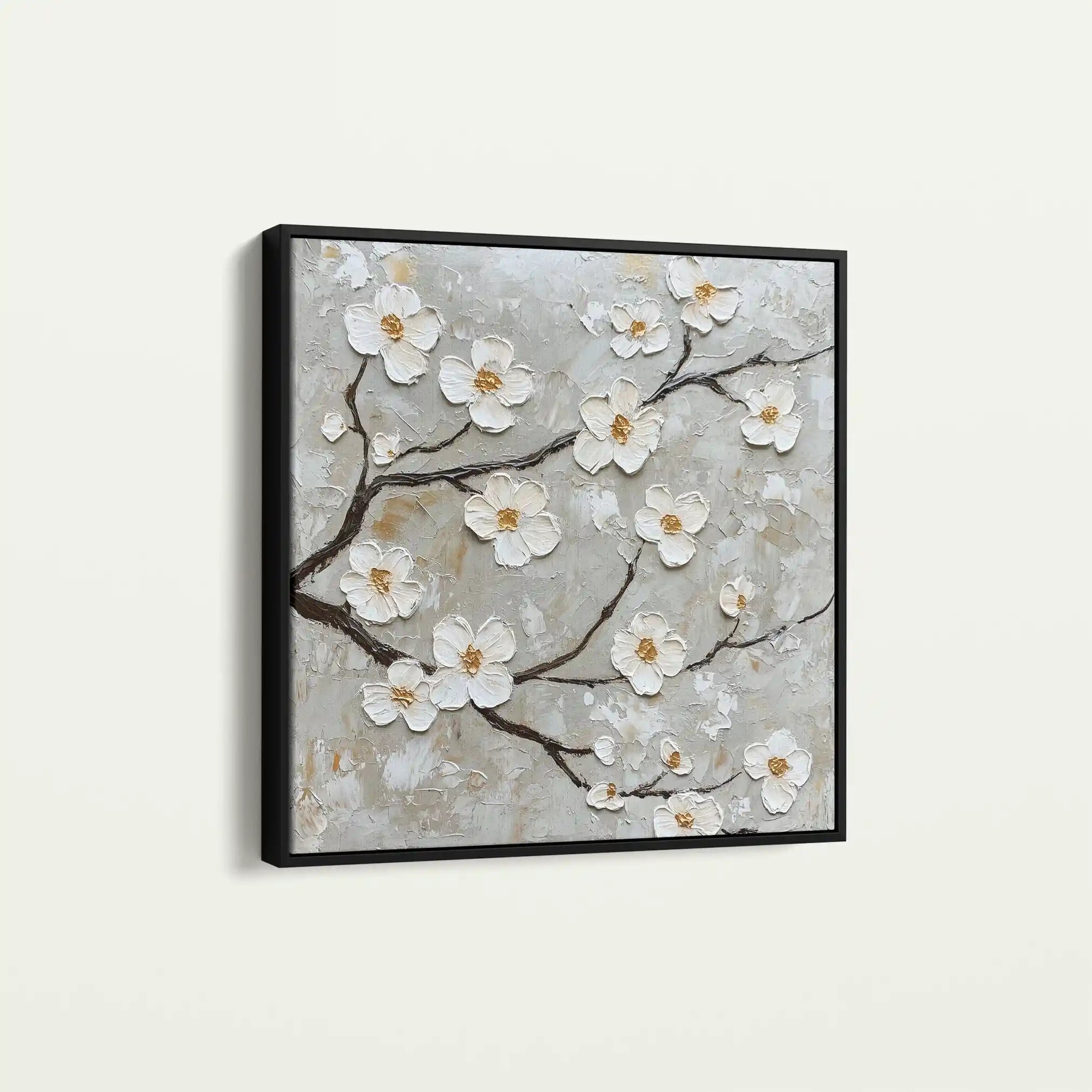 Floral Canvas Wall Art WAD1297-F 80 x 80 cm / Stretched on hidden frame