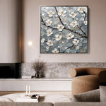 Floral Canvas Wall Art WAD1298-F 80 x 80 cm / Stretched on hidden frame