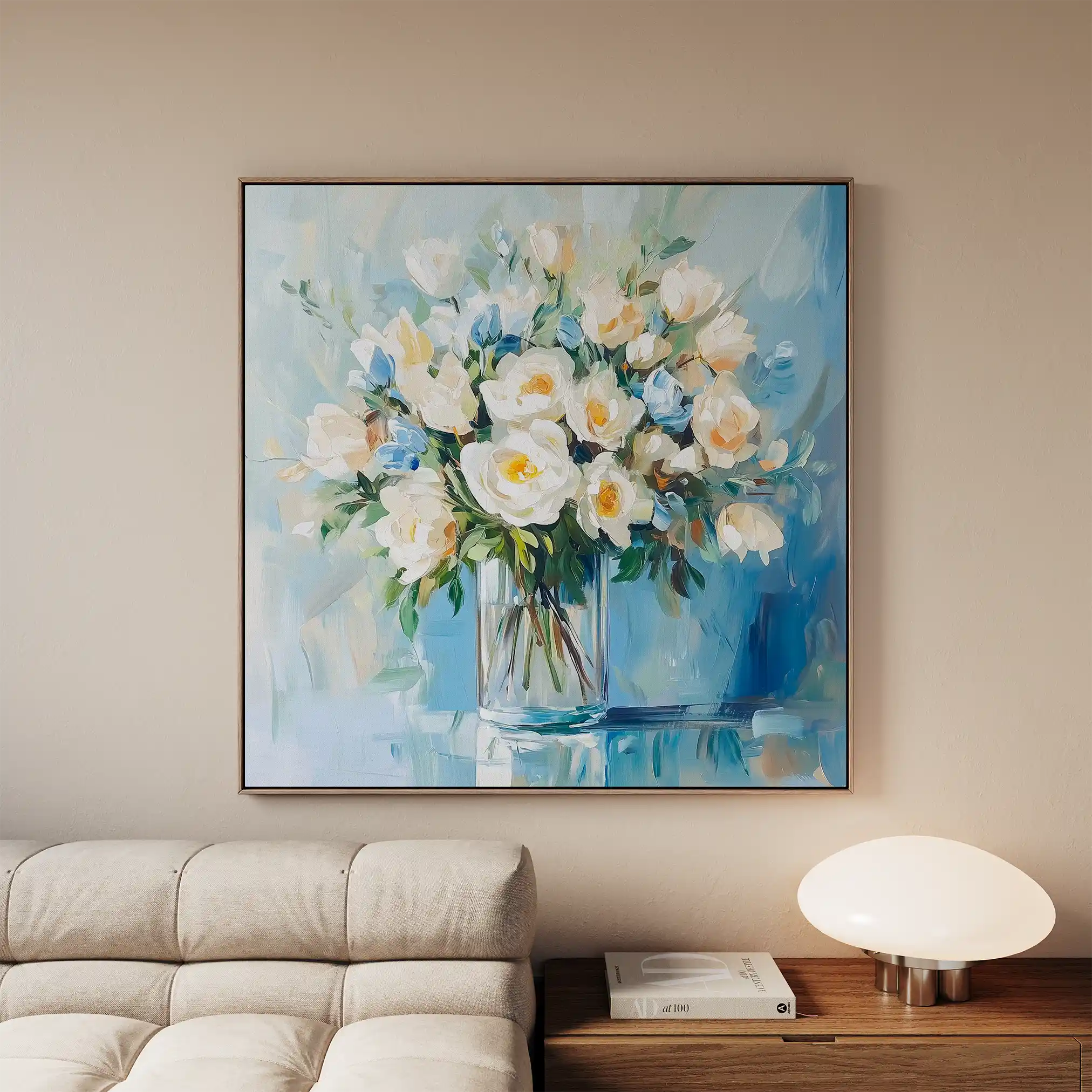Floral Canvas Wall Art WAD1299-F 80 x 80 cm / Stretched on hidden frame
