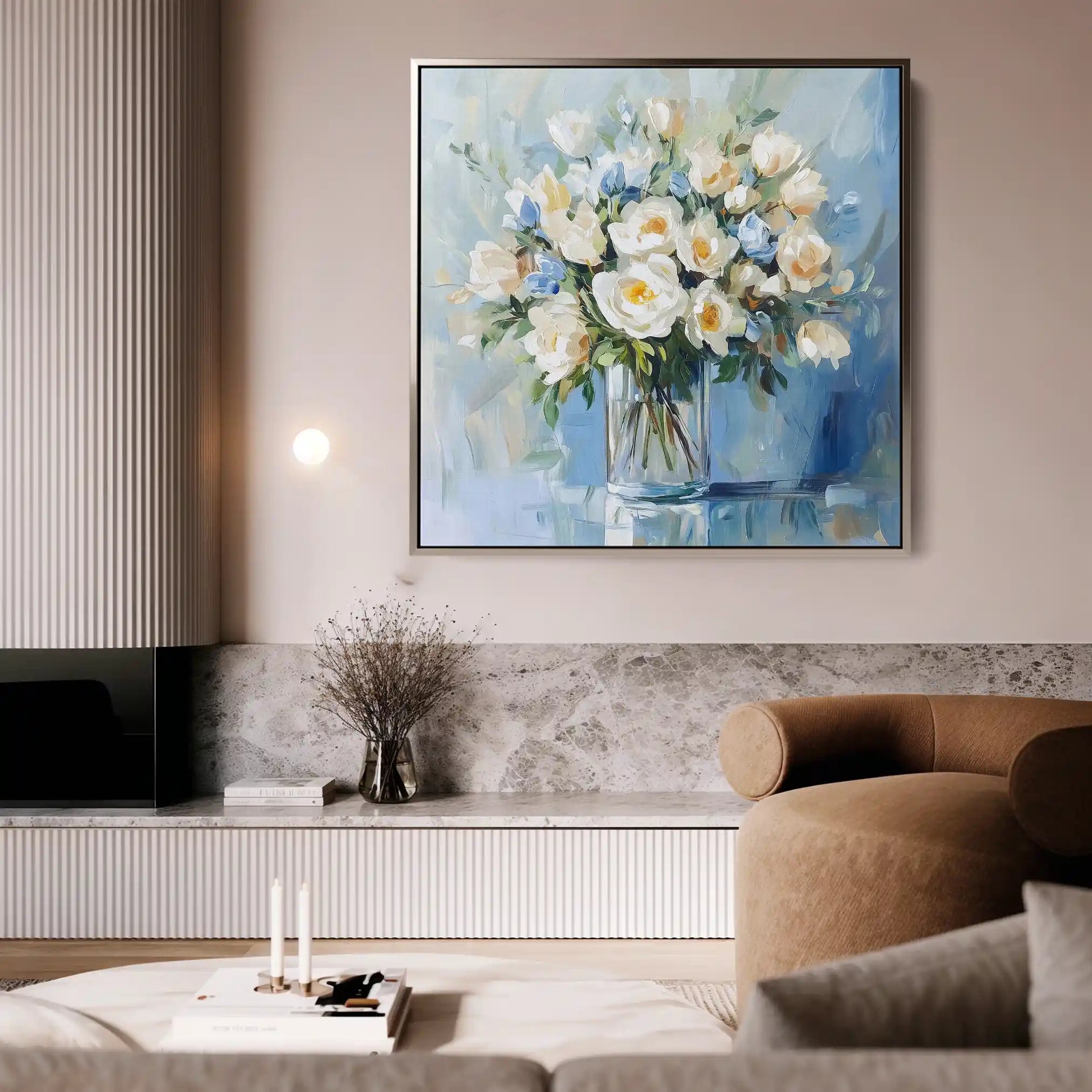 Floral Canvas Wall Art WAD1299-F 80 x 80 cm / Stretched on hidden frame