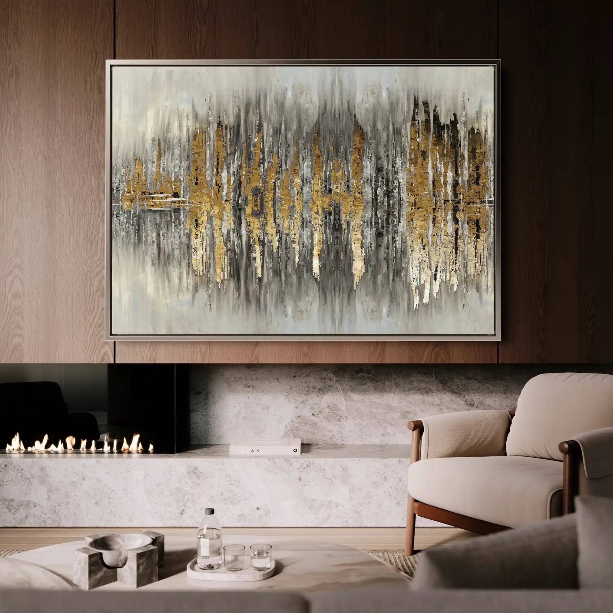 Abstract 130 Canvas Art 60 x 40 cm / Stretched on hidden frame