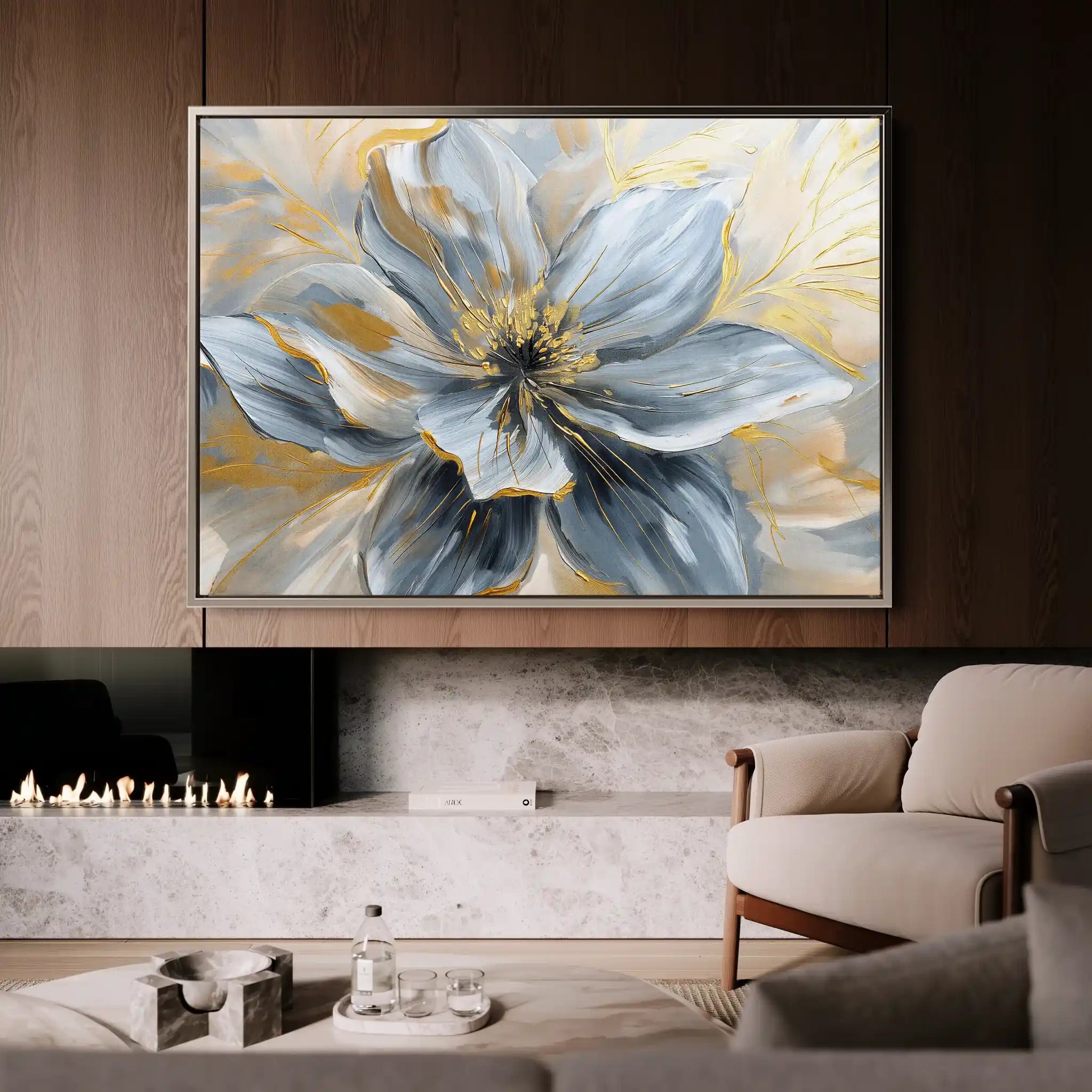 Floral Canvas Wall Art WAD130-F 90 x 60 cm / Stretched on hidden frame