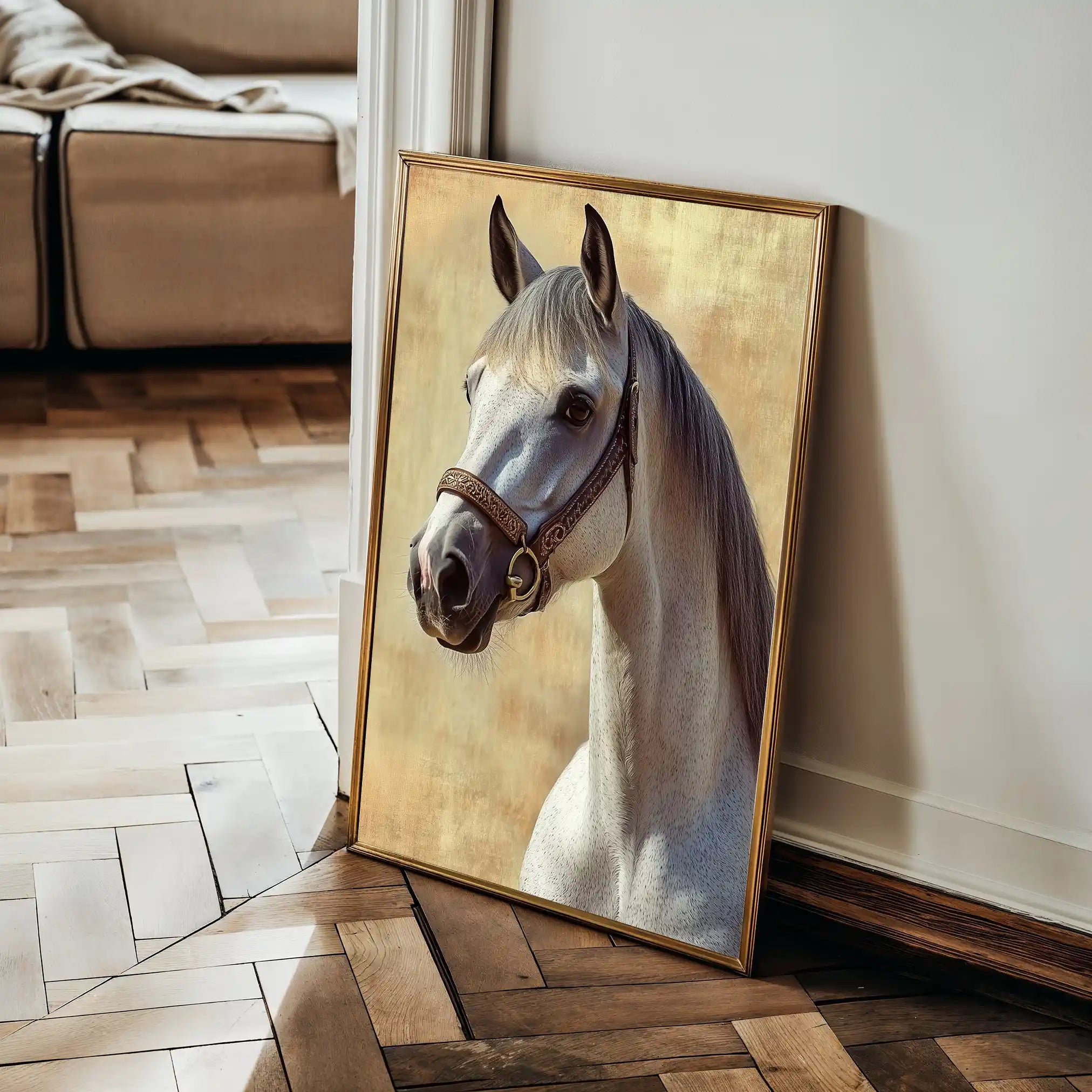 Horses 130 Canvas Art 90 x 60 cm / Stretched on hidden frame