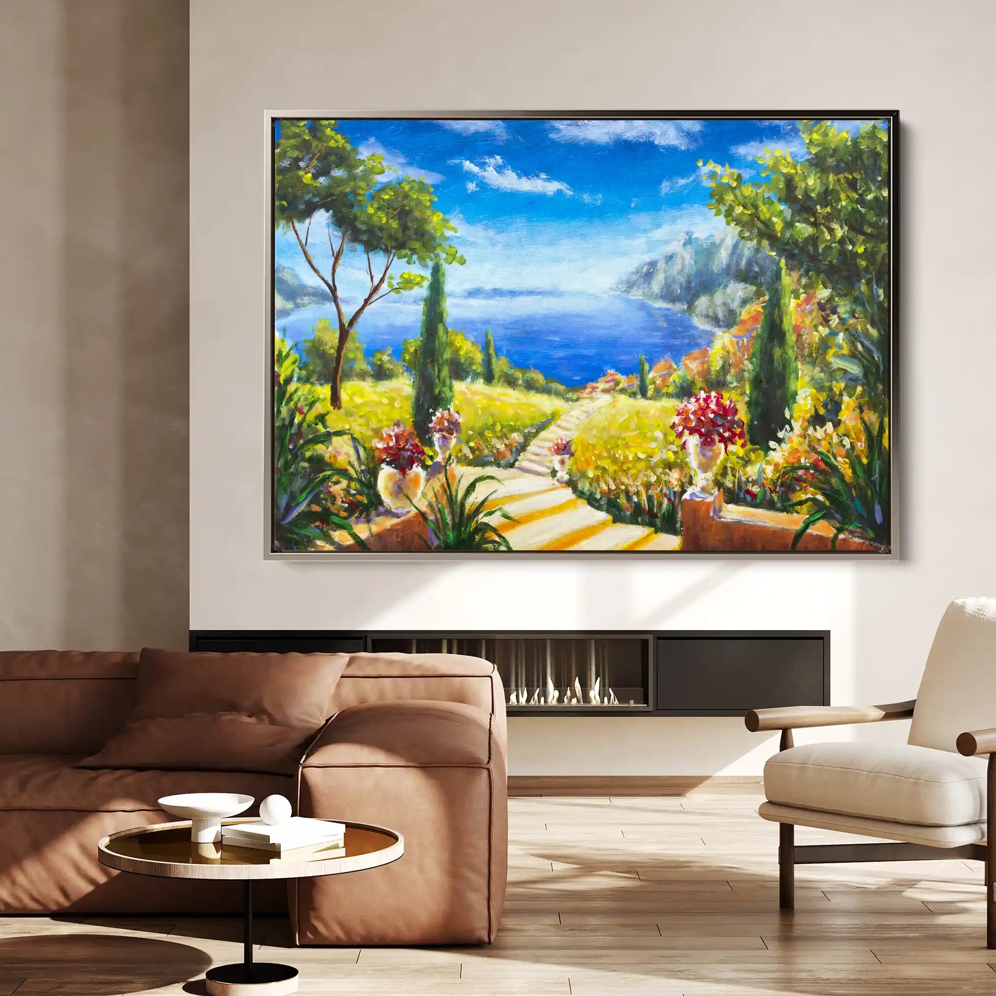 Landscape 130 Canvas Art 90 x 60 cm / Stretched on hidden frame