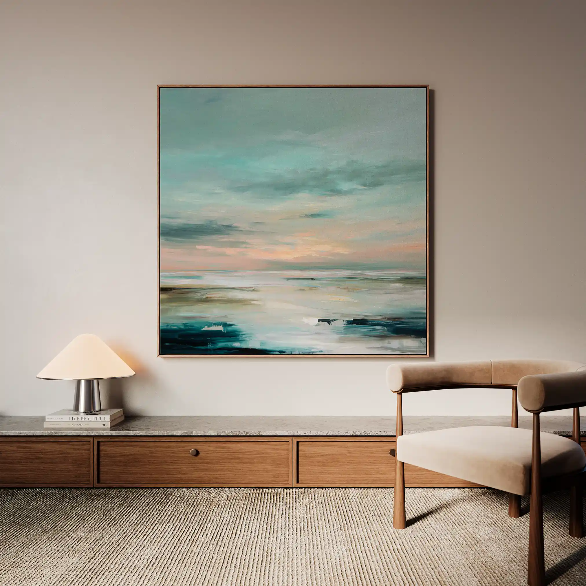 Abstract 1300 Canvas Art 60 x 60 cm / Stretched on hidden frame