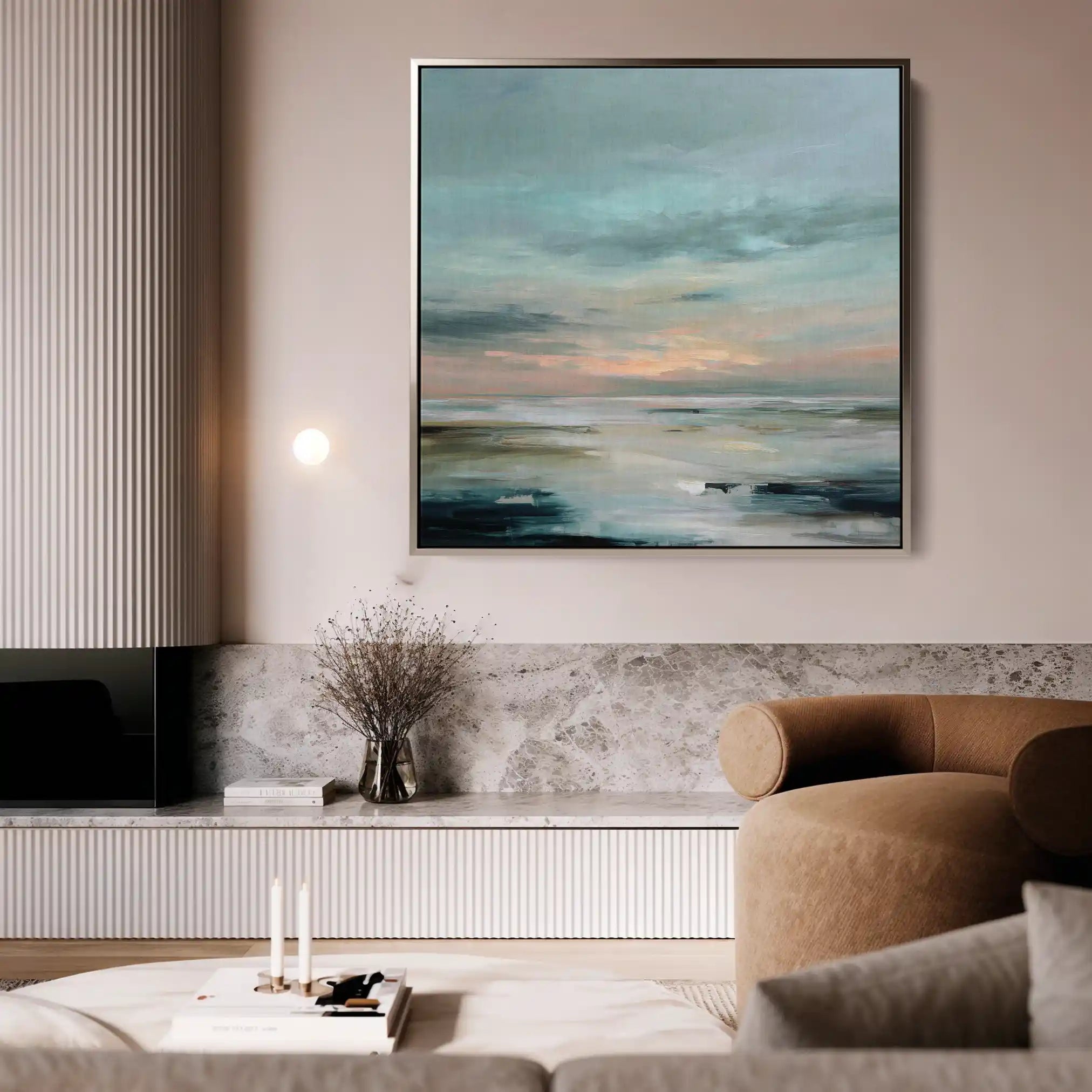 Abstract 1300 Canvas Art 60 x 60 cm / Stretched on hidden frame