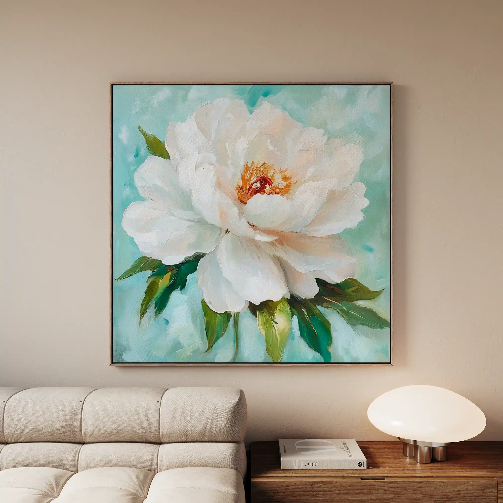 Floral Canvas Wall Art WAD1301-F 80 x 80 cm / Stretched on hidden frame