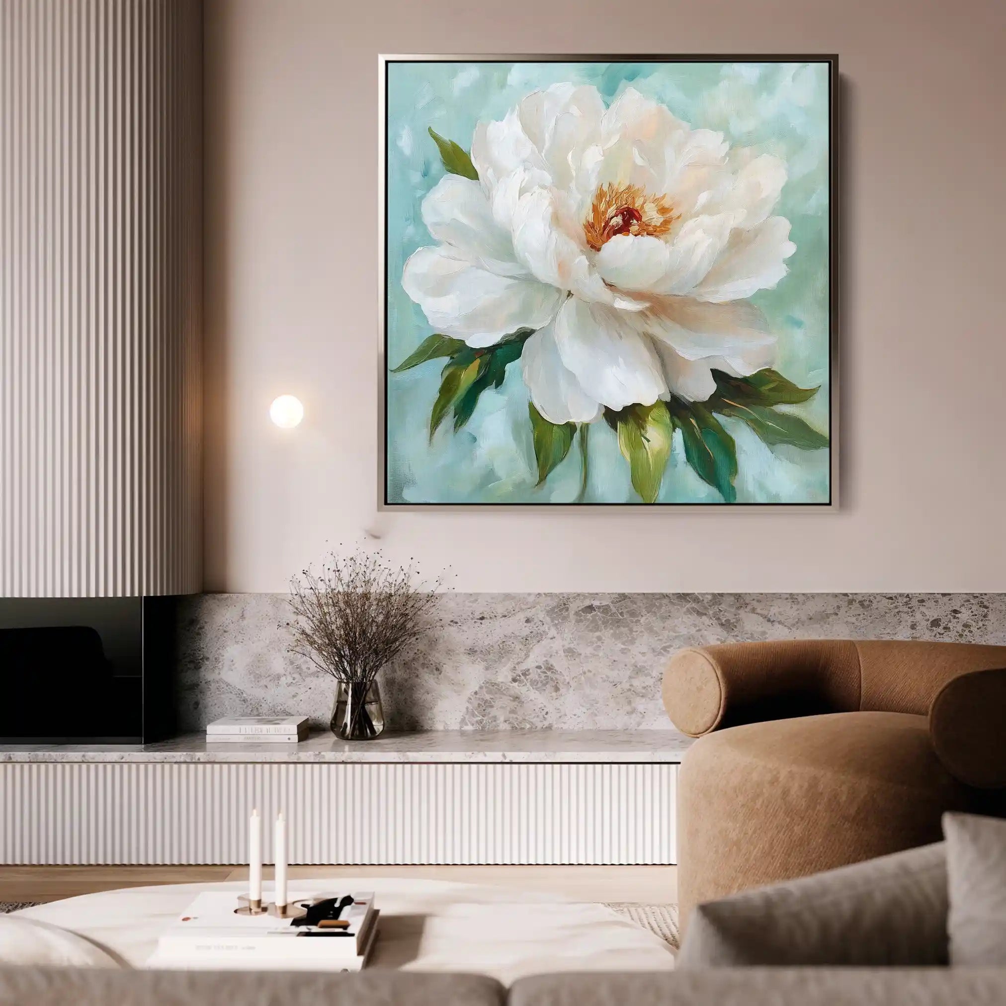 Floral Canvas Wall Art WAD1301-F 80 x 80 cm / Stretched on hidden frame