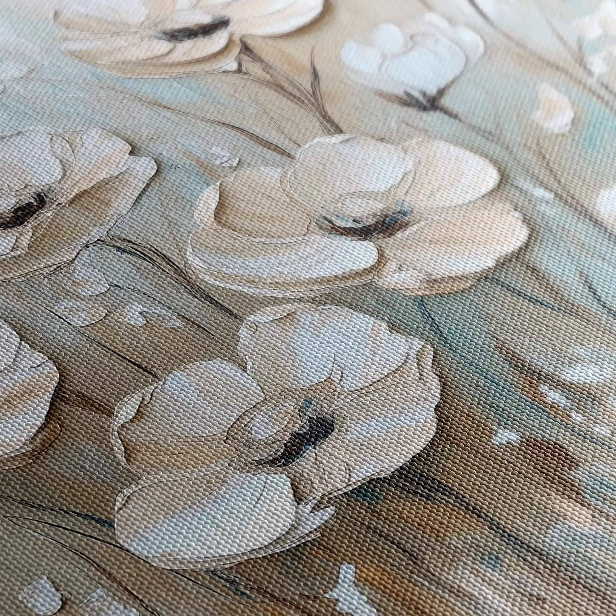 Floral Canvas Wall Art WAD1304-F 80 x 80 cm / Stretched on hidden frame