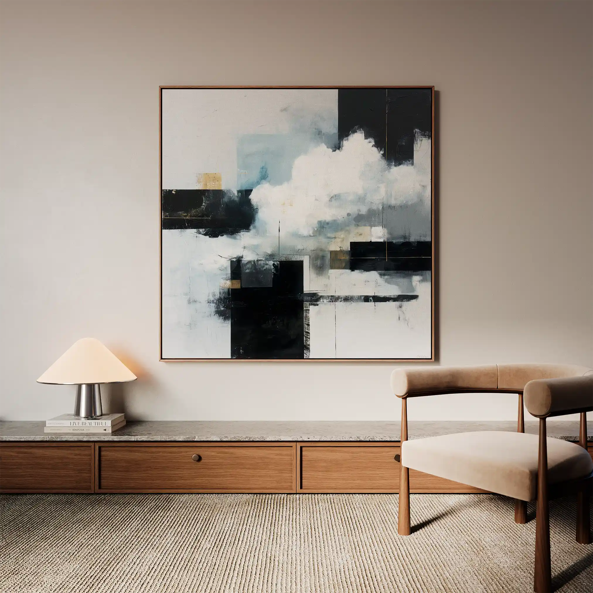 Abstract 1307 Canvas Art 60 x 60 cm / Stretched on hidden frame